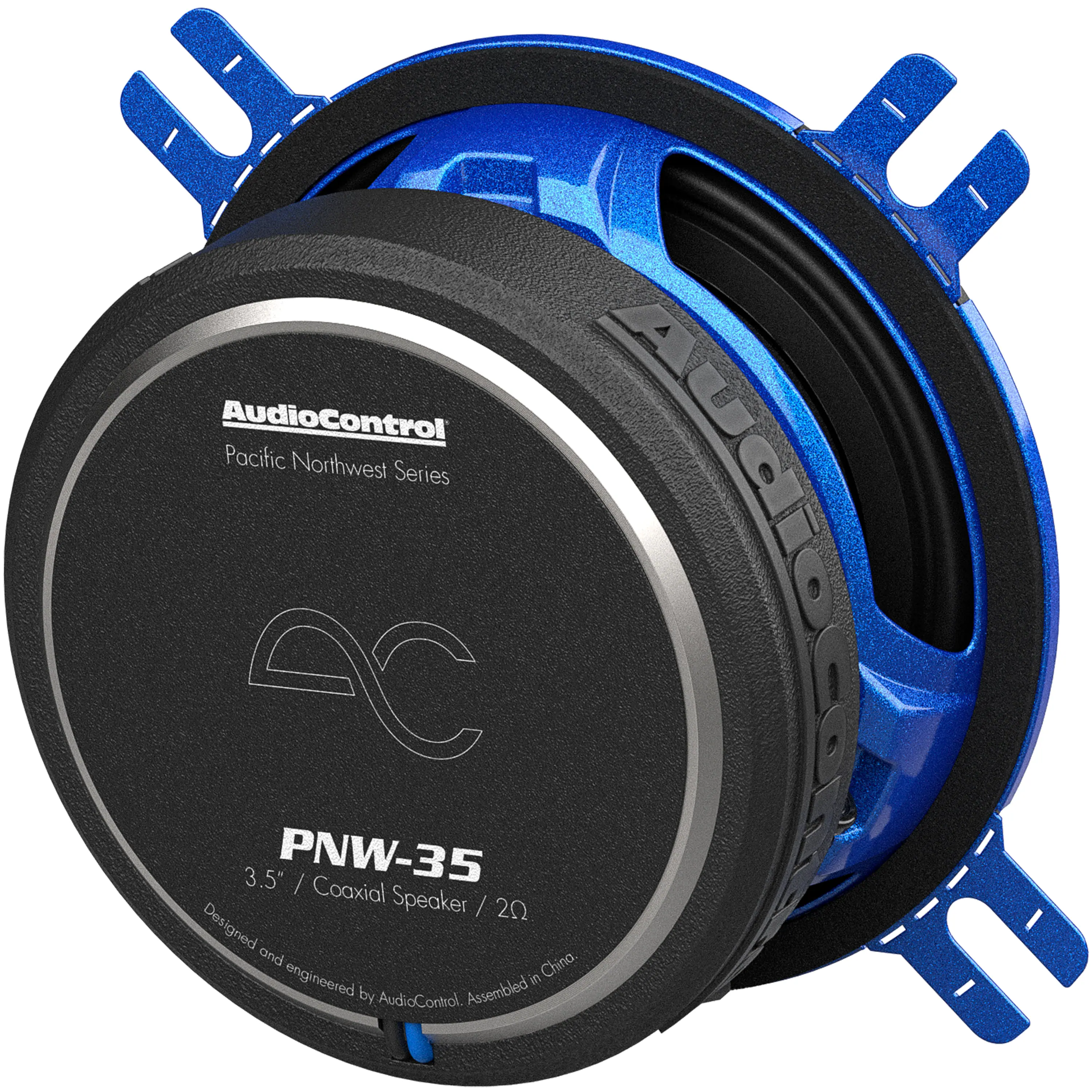 AudioControl - PNW Series 3.5” High-Fidelity Coaxial Speakers (Pair) - Black/Blue - Image 7