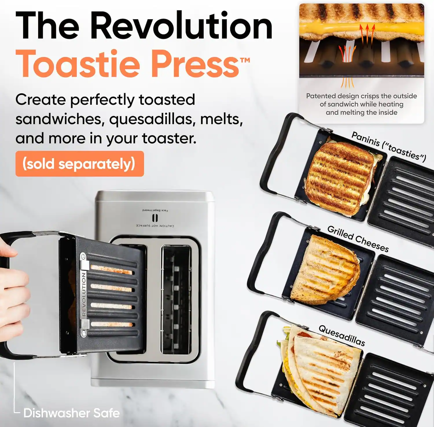 Revolution Cooking - 2-Slice High-Speed InstaGLO R180 Connect Smart Digital Touchscreen Toaster with WiFi, Weather Widget, Patented Tech - Stainless Steel - Image 5