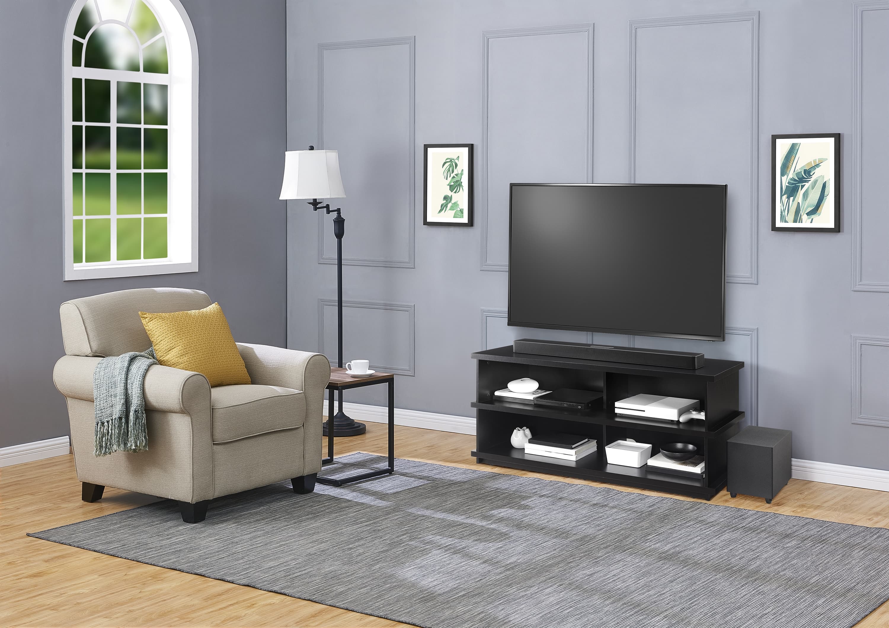 Insignia™ - TV Stand for Most TVs Up to 55” - Black - Image 11