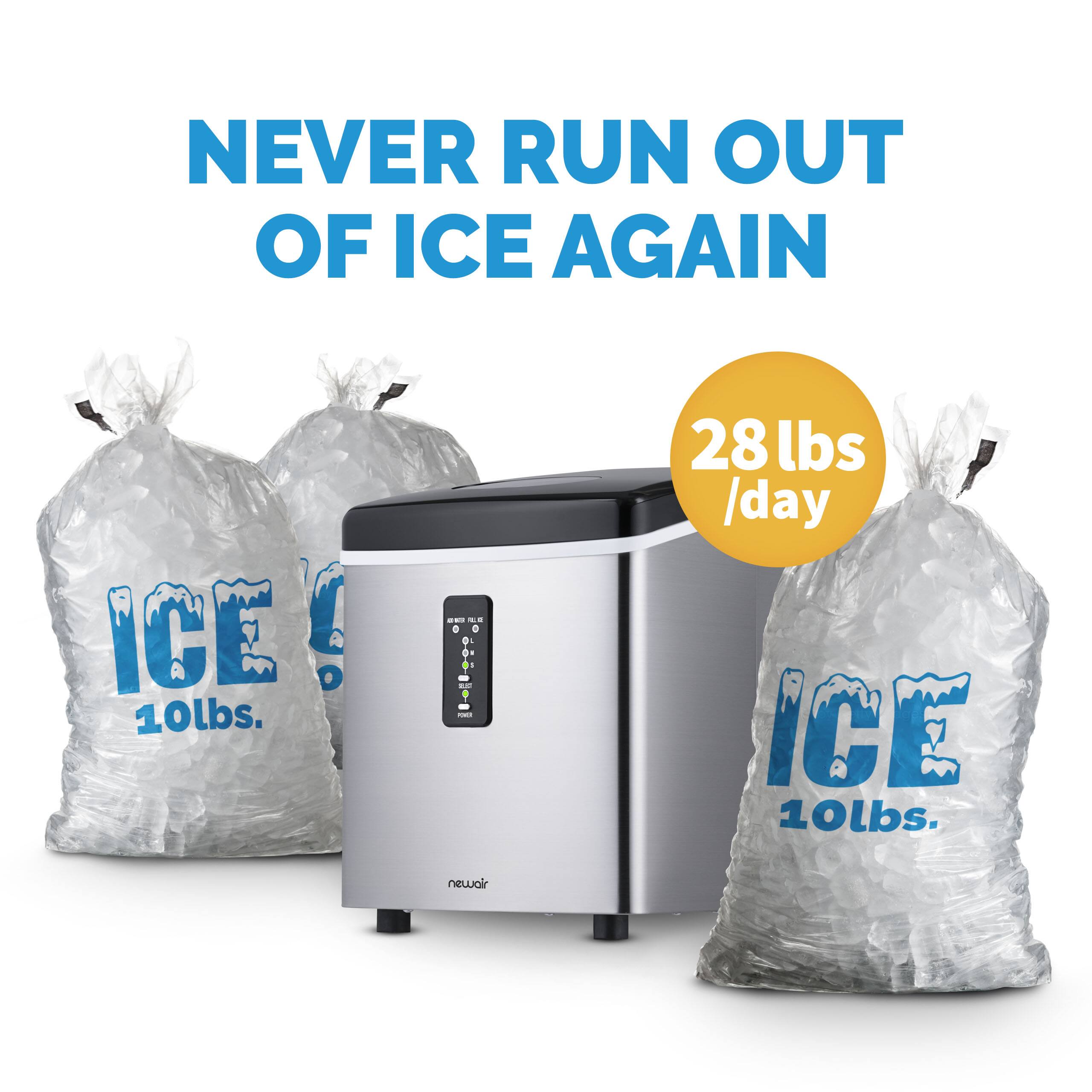 NewAir - 12" 28-lb Portable Bullet Ice Maker with 3 Ice Sizes - Stainless steel - Image 13