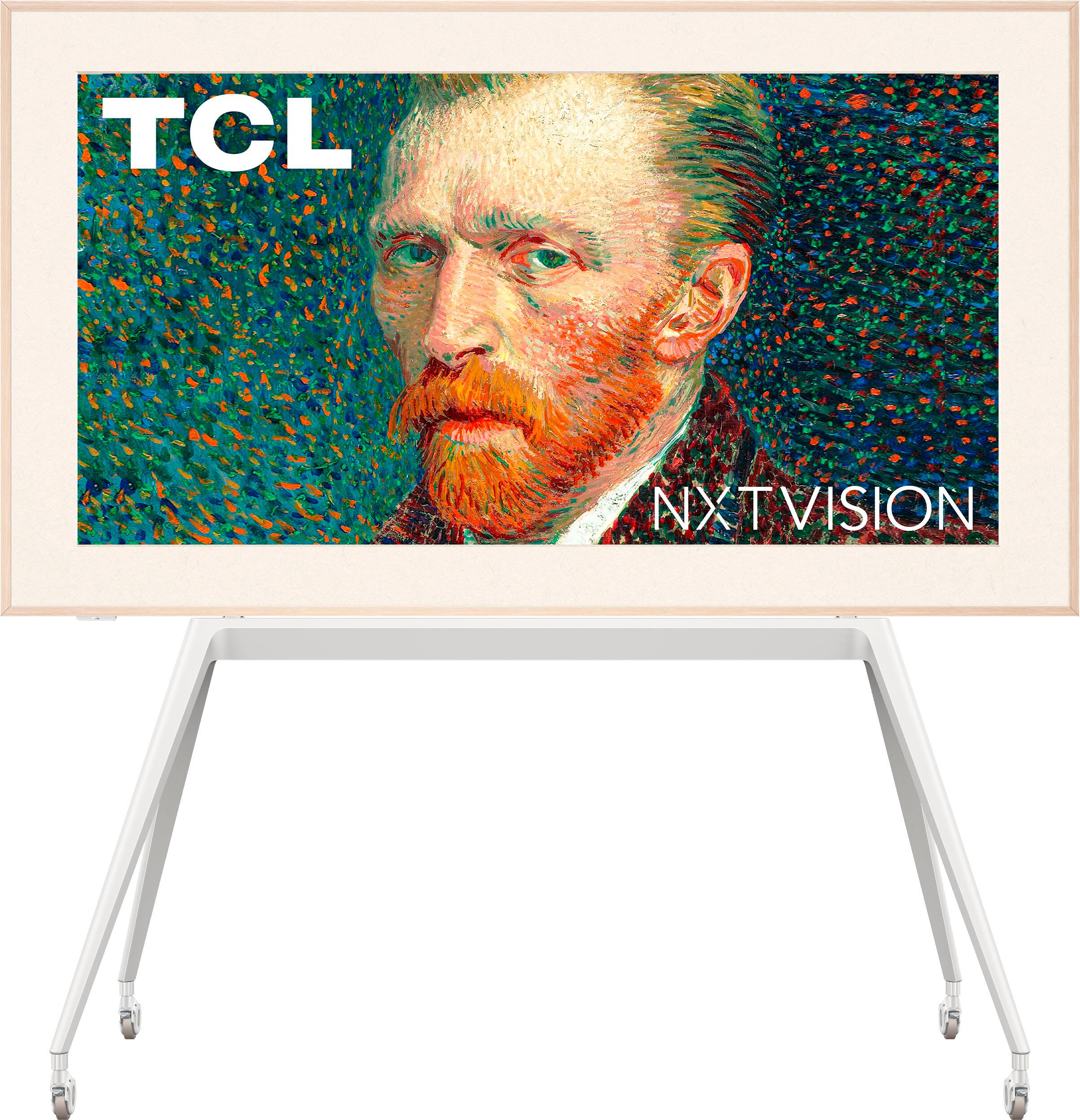NXTVISION TV Movable Floor Stand for 55”- 85” TCL NXTVISION TVs with Magnetic Decorative Cover - White