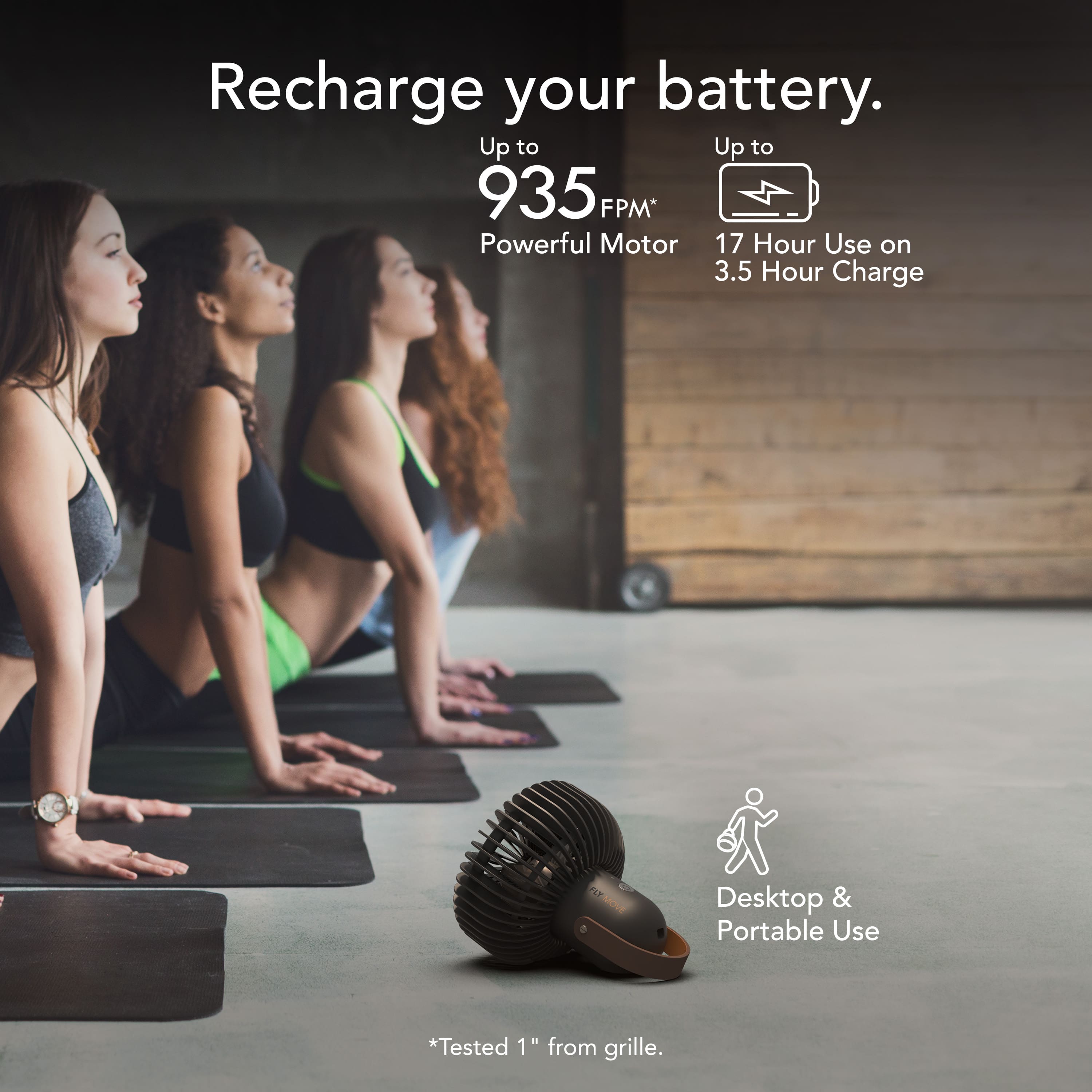 Vornado - Fly Move Rechargeable Fan - Black - Image 4