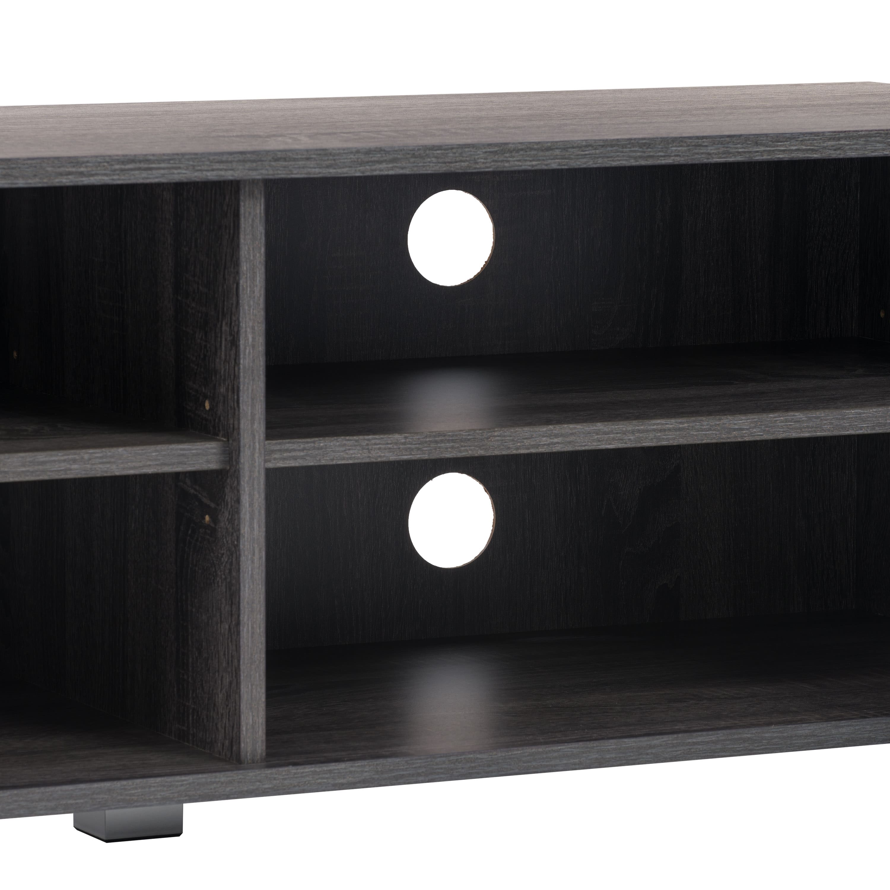 CorLiving - Hollywood Collection TV Stand with Open and Closed Cabinets for Most TVs up to 85" - Dark Gray - Image 10