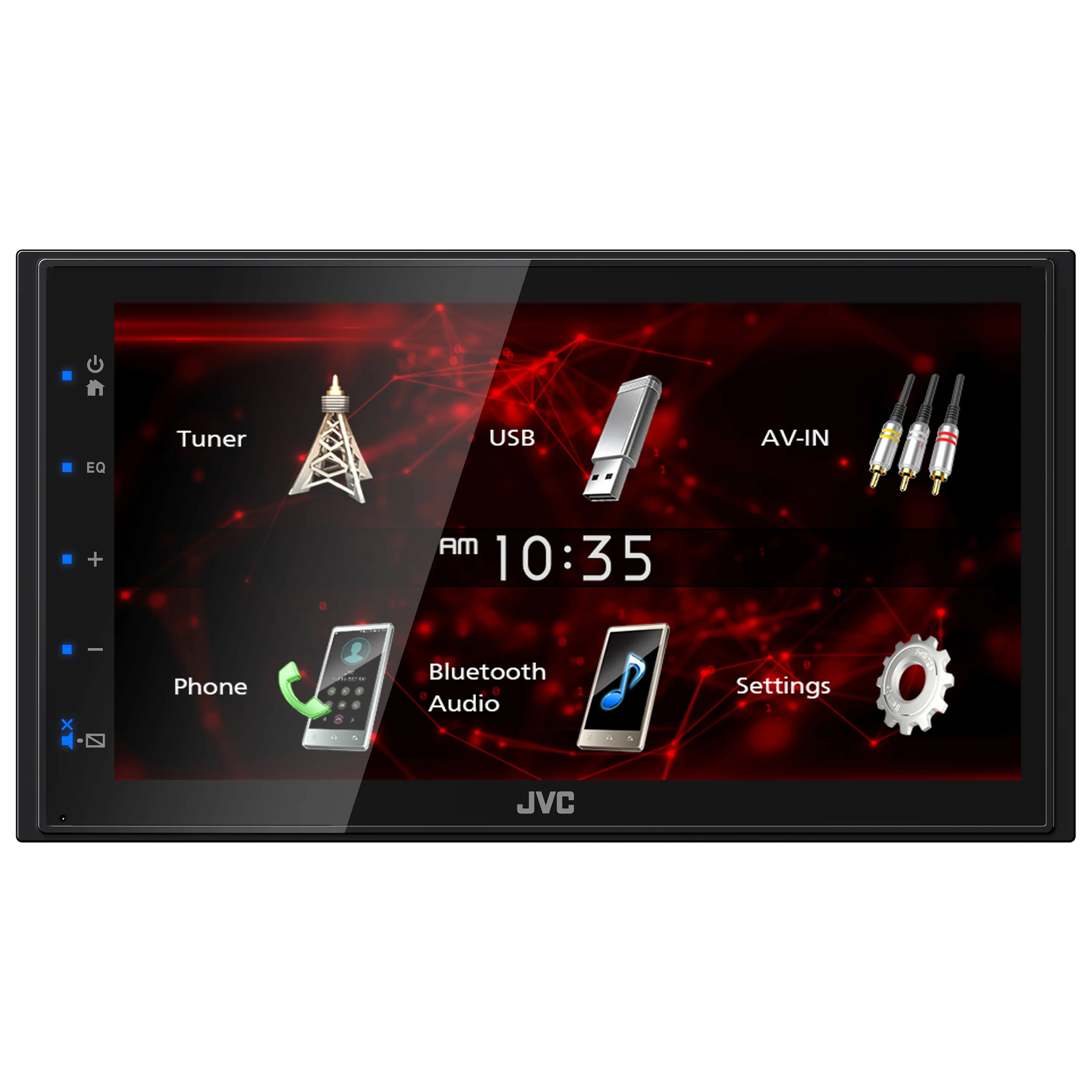 JVC - 6.8" Bluetooth Digital Media (DM) Receiver with Rear Camera Input and Parking Guidelines - Black
