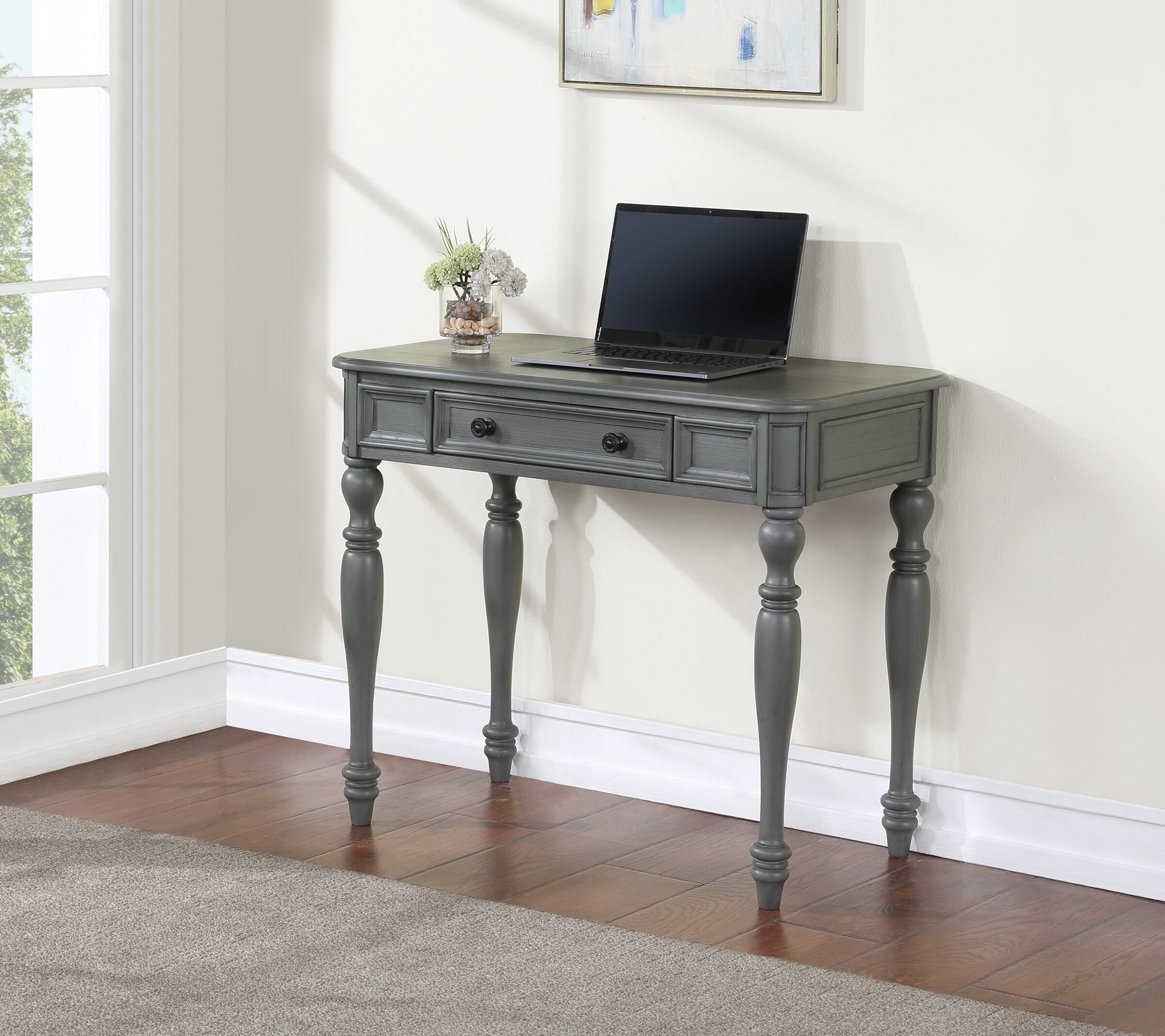 OSP Home Furnishings - Country Meadows 36" Desk - Plantation Grey - Image 6