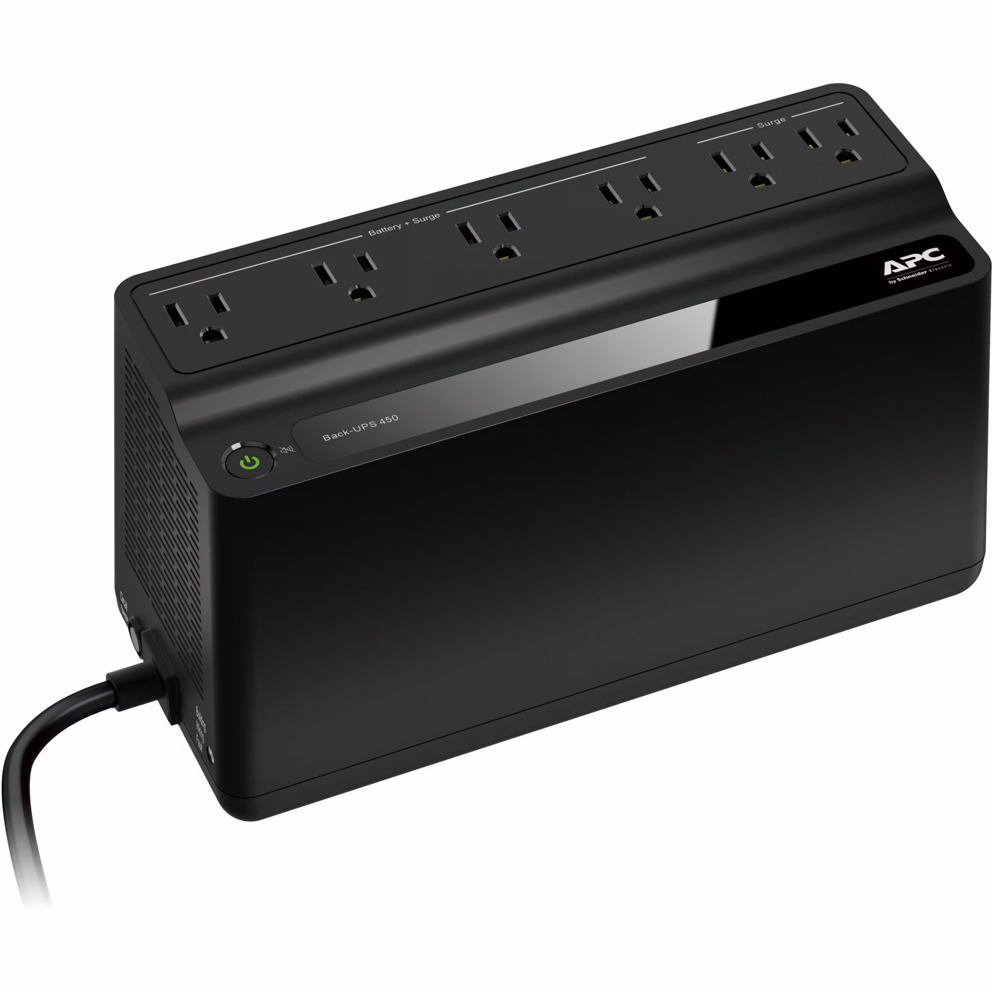 APC - Back-UPS Connect 450VA, 120V, 6 NEMA outlets (2 surge) - Black - Image 4