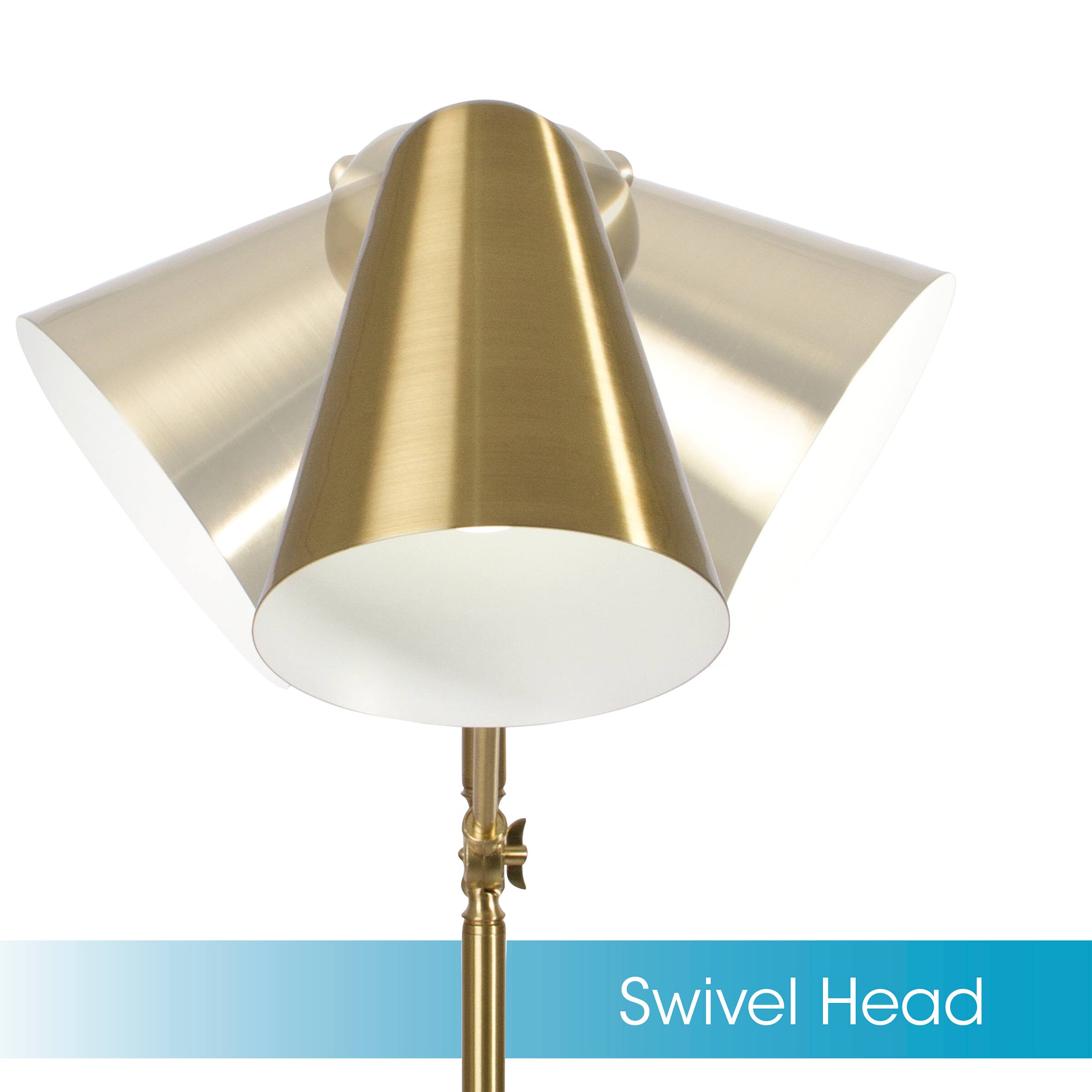OttLite - Archer LED Floor Lamp - Satin Brass - Image 9