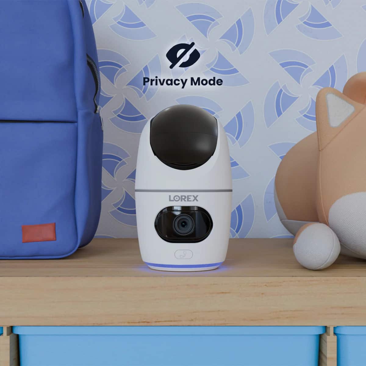 Lorex - 2K Dual Lens Indoor Pan-Tilt Wi-Fi Security Camera - White - Image 6