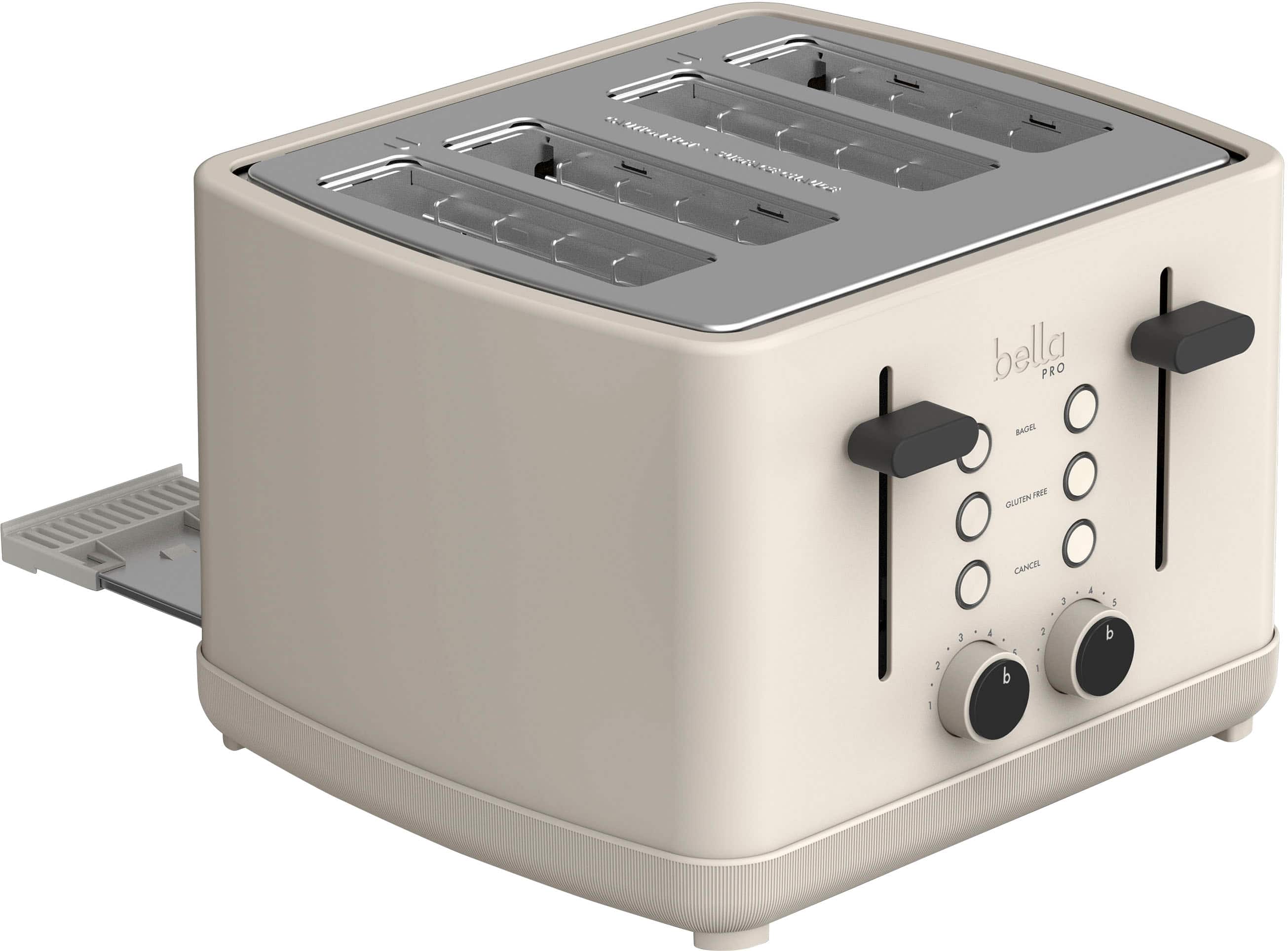 bella PRO - 4-Slice Toaster with Extra Wide Slots - Oatmilk - Image 7