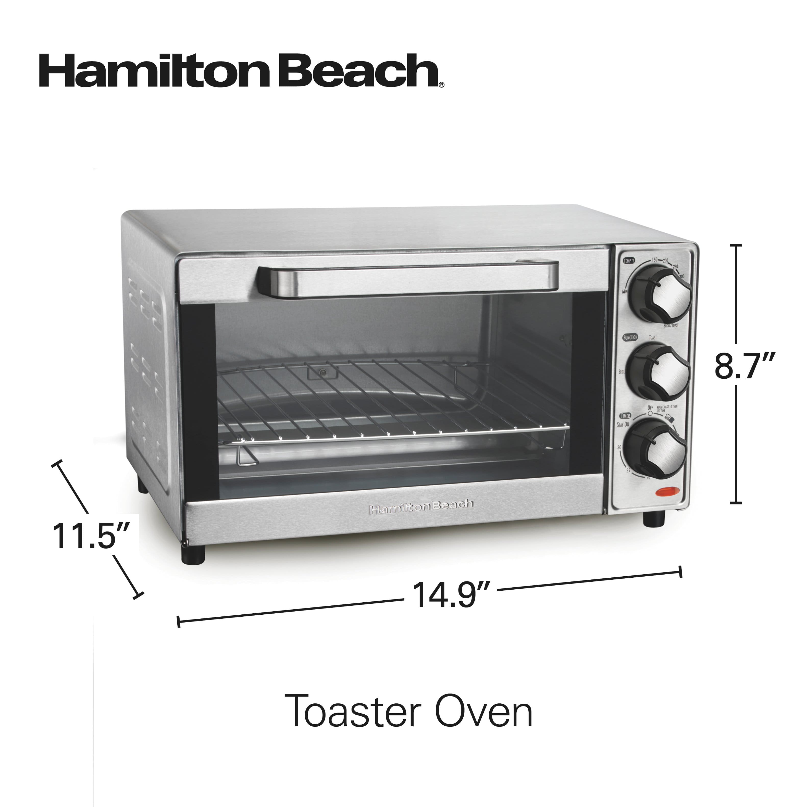 Hamilton Beach - 4 Slice Toaster Oven - Stainless Steel - Image 8