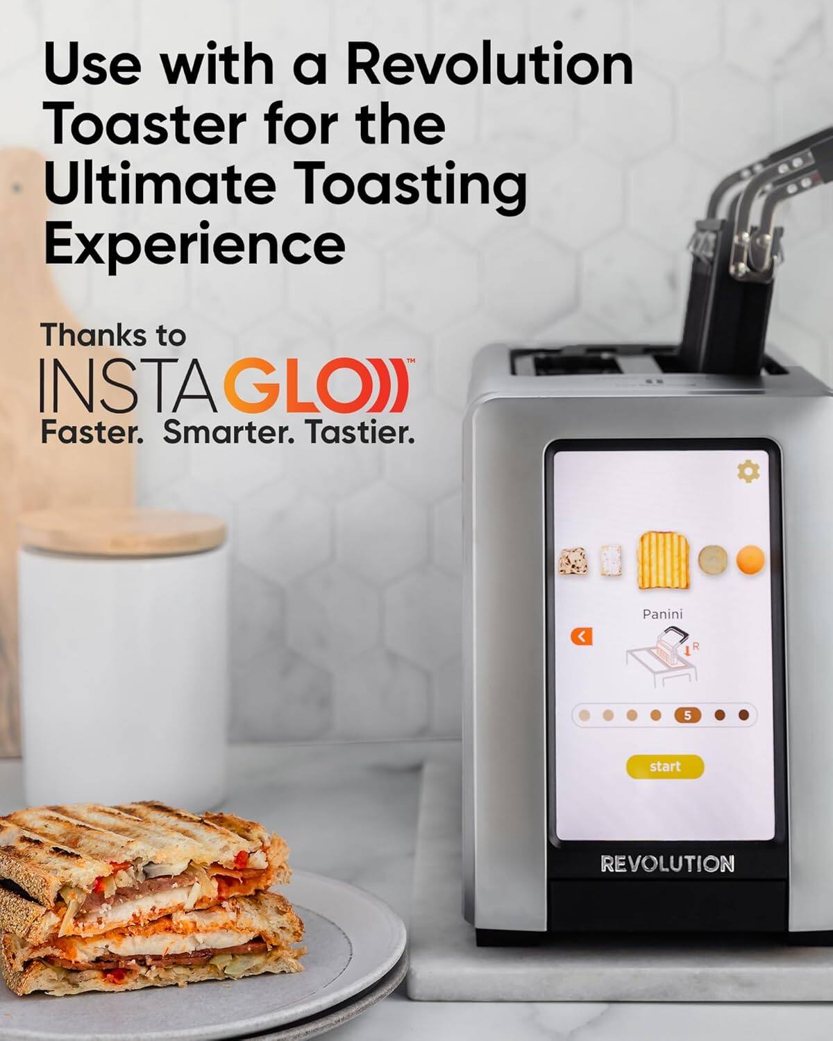Revolution Cooking - Toastie Press (Works With All Toasters) Conveniently Toast Delicious Quesadillas, Paninis, and Grilled Cheese - Black - Image 4
