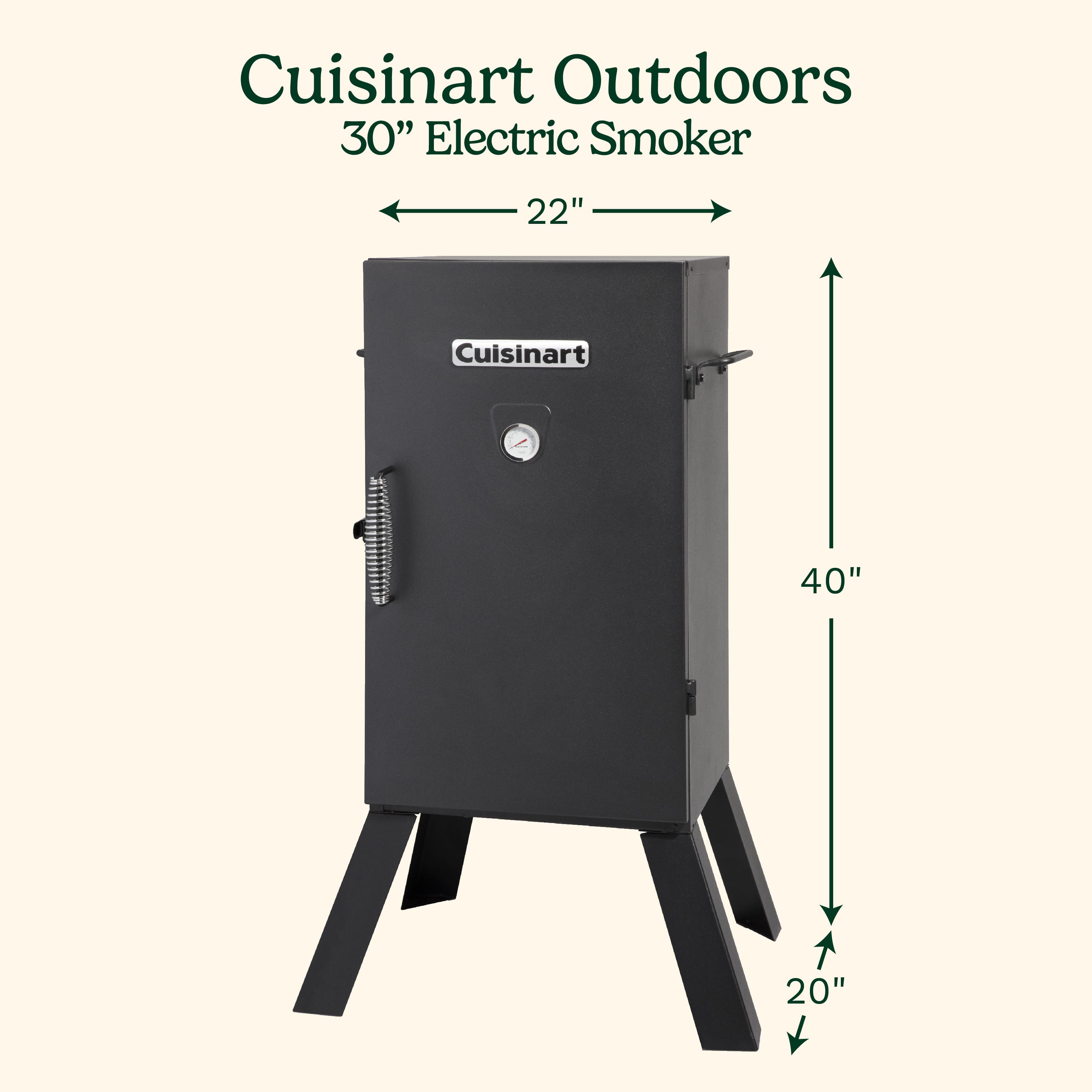 Cuisinart - 30" Electric Smoker - Black - Image 2
