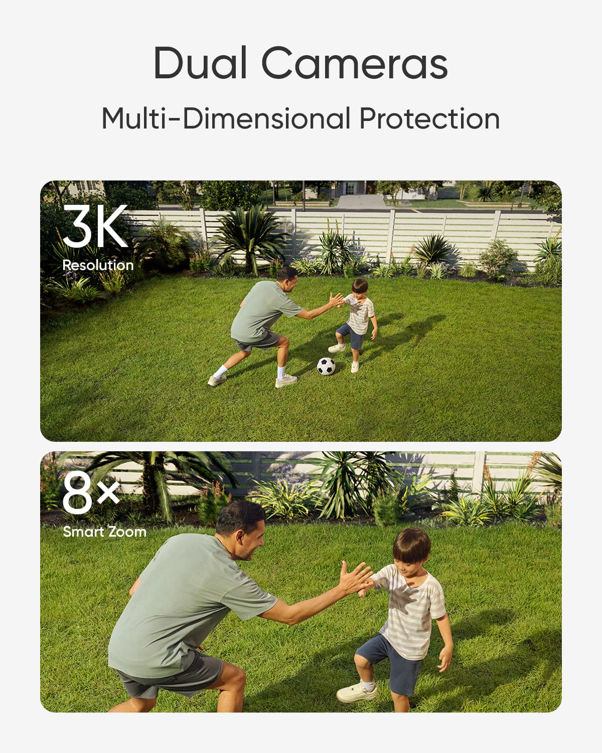 eufy - E340 Outdoor Wired 3K PTZ Security Camera with Floodlights and Dual Lens - White - Image 5