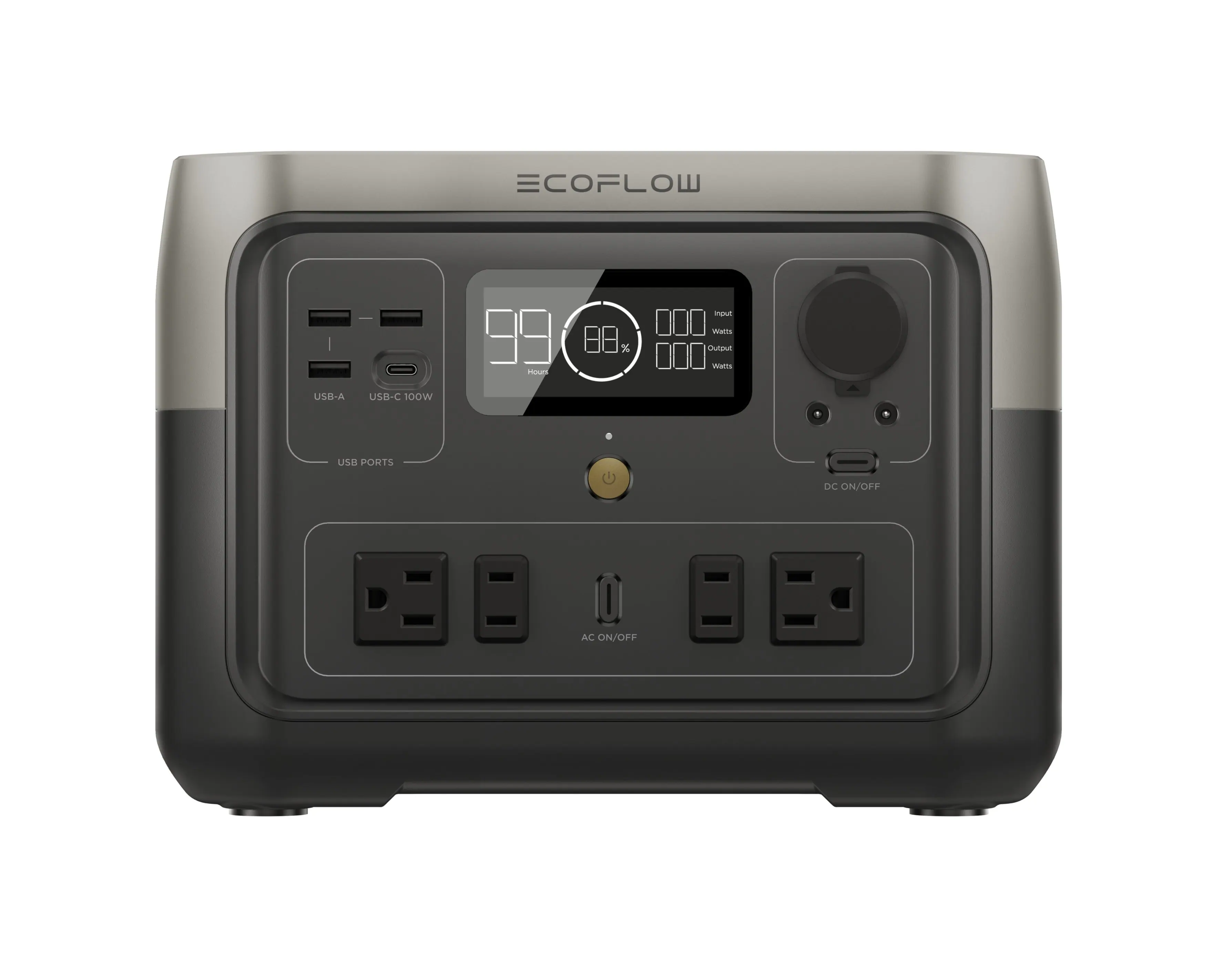 EcoFlow - RIVER 2 MAX 512Wh Portable Power Station (512 Wh Capacity) - Black