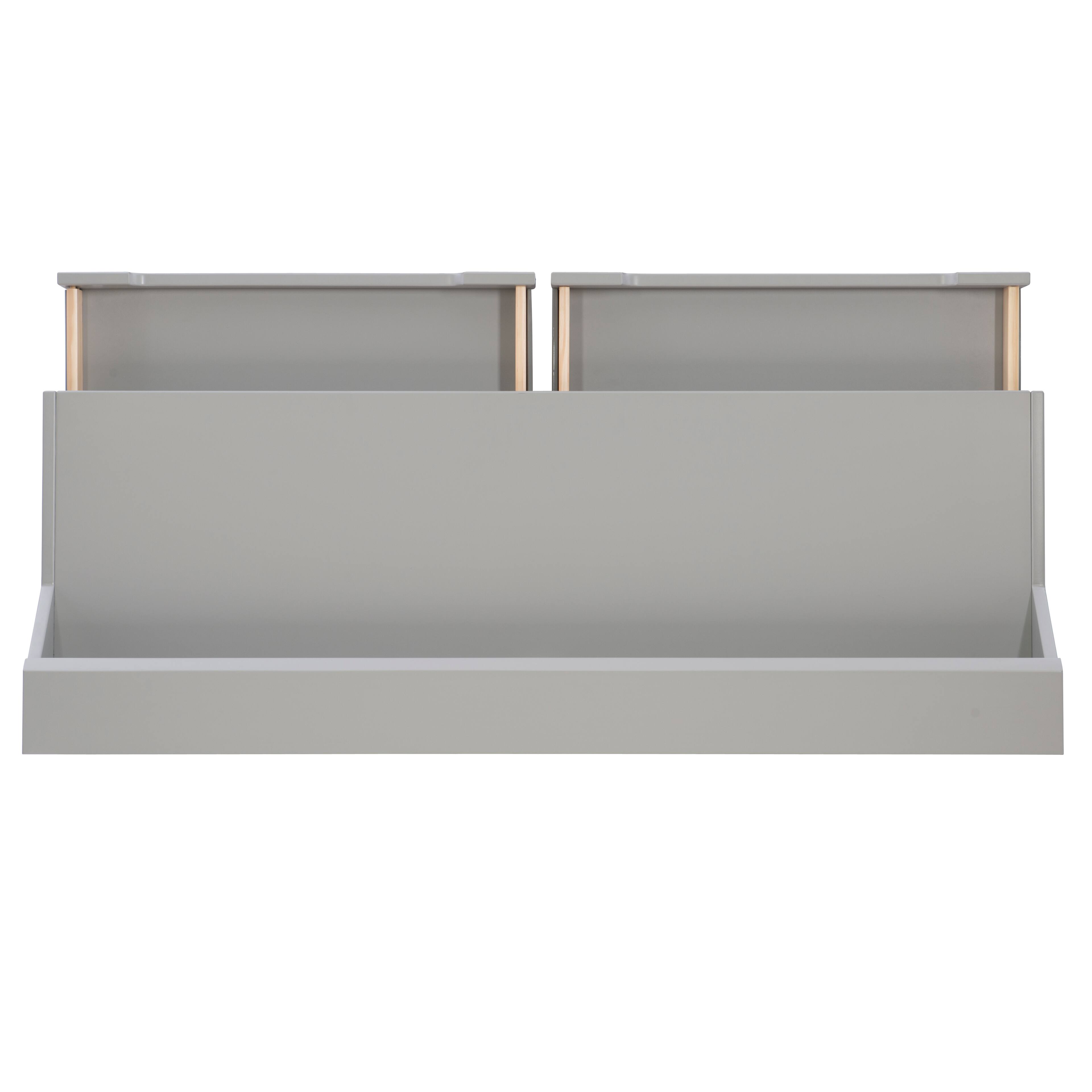 Linon Home Décor - Stanley Two-Drawer Desk With Hutch Shelf - Natural & Gray - Image 9