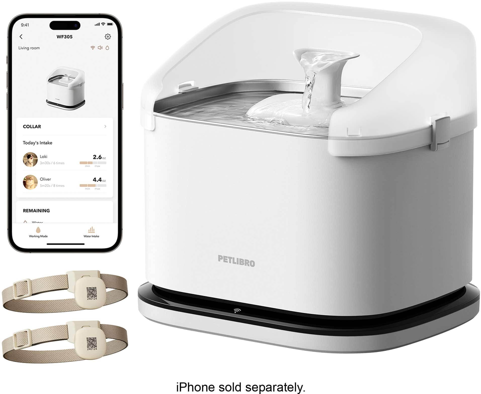 PETLIBRO - Dockstream RFID Cat and Small Dog Smart Water Fountain - White