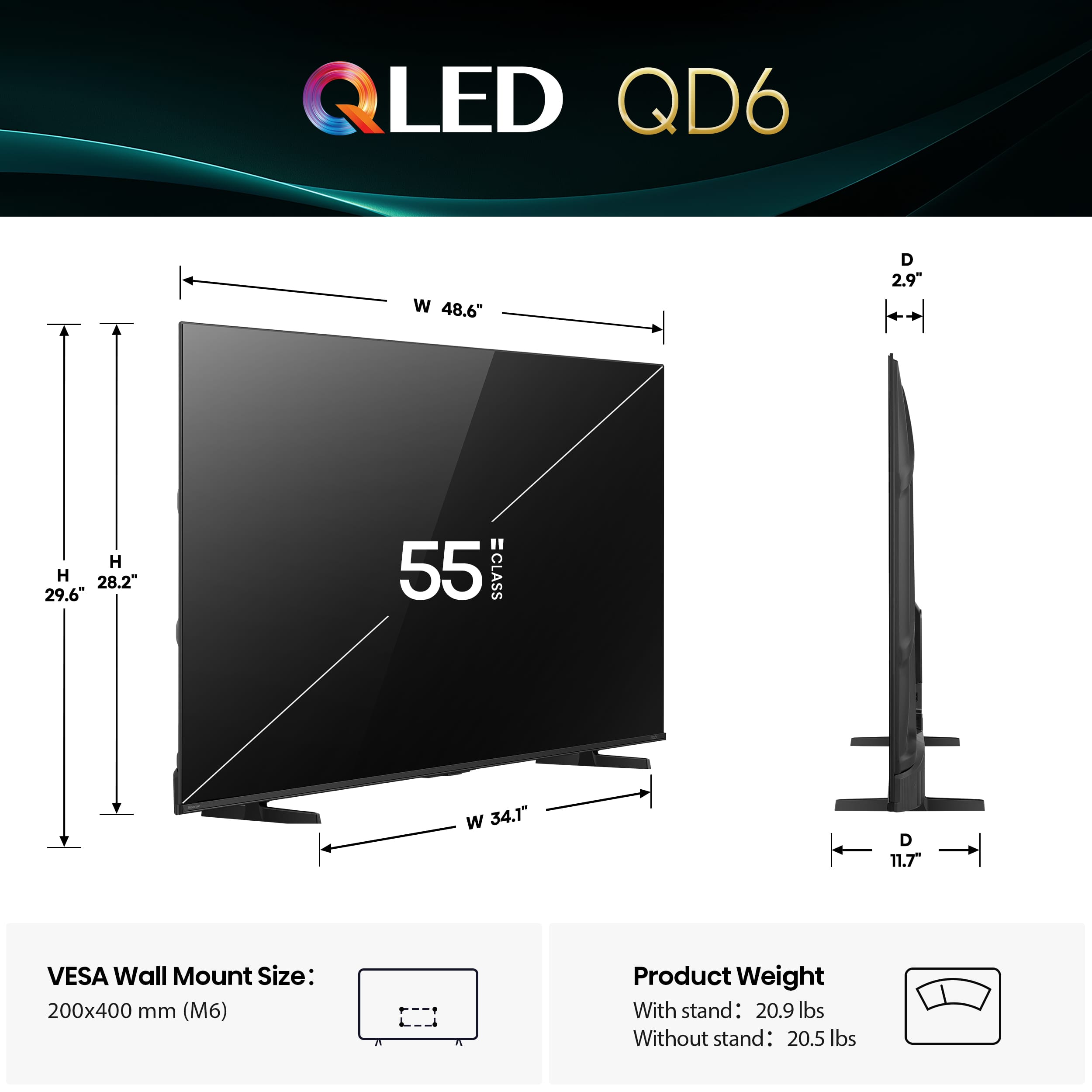 Hisense - 55" Class QD6 Series QLED 4K UHD HDR Smart Fire TV (2025) - Image 12