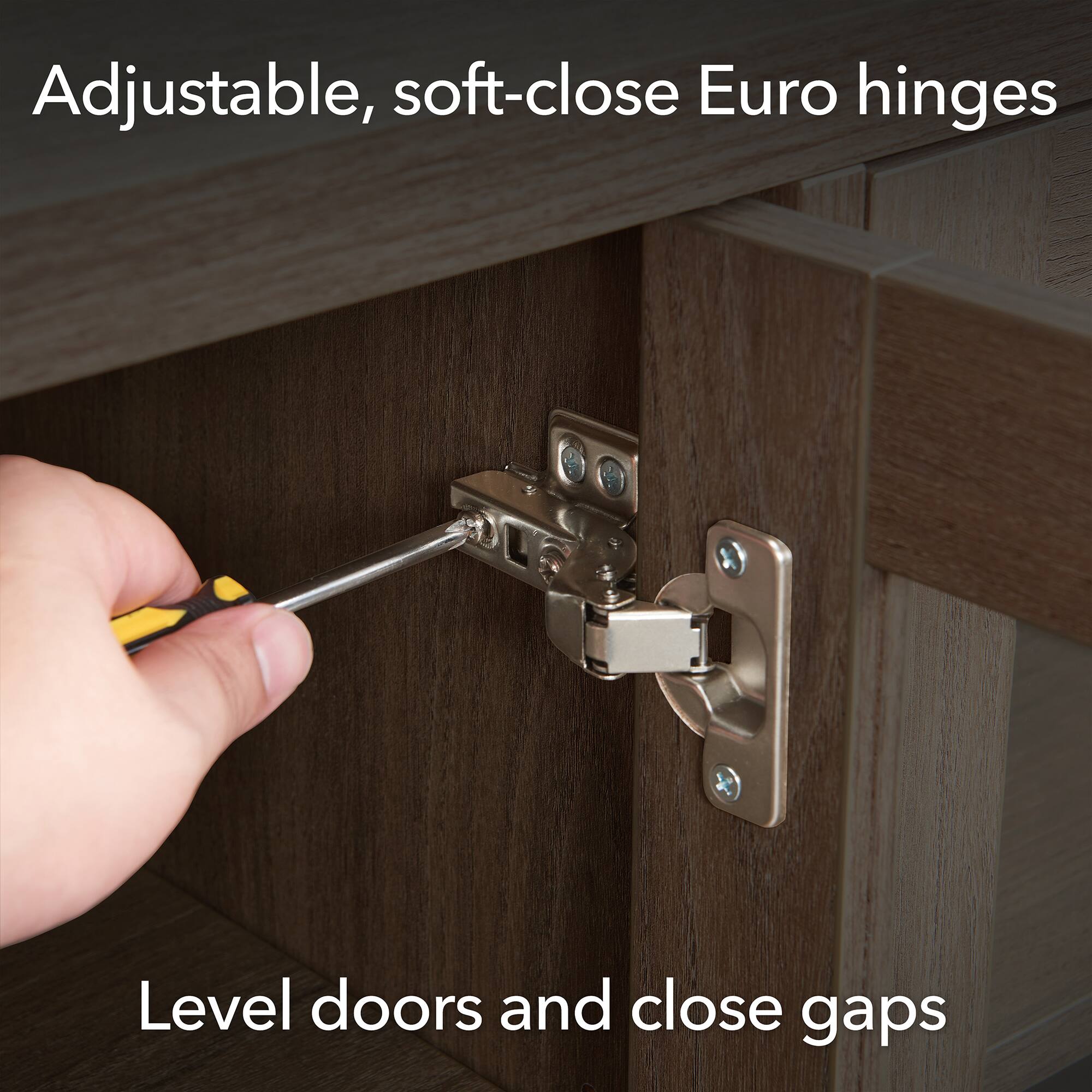 Camden&Wells - Quincy Log Fireplace TV Stand for Most TVs up to 65" - Alder Brown - Image 10