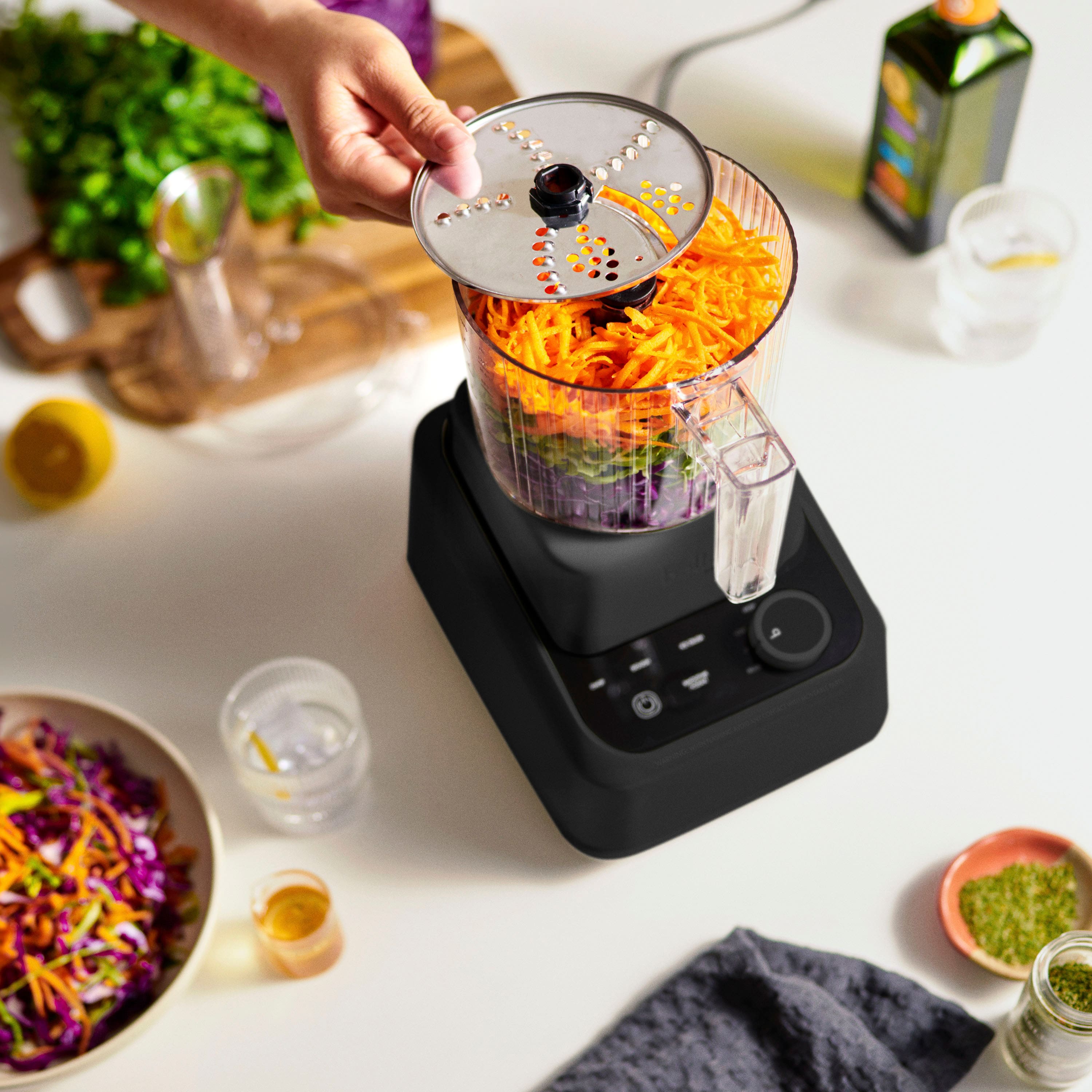 bella PRO - MasterBlend 3-in-1 Prep System with Blender, Personal Blender & Food Processor - Black Wash - Image 7