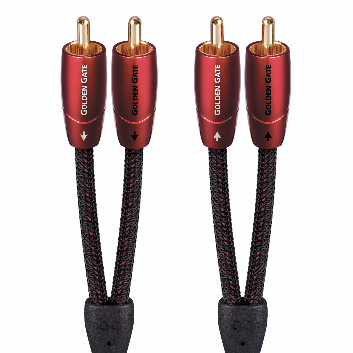 AudioQuest - Golden Gate RCA > RCA 9.8' Analog Audio Interconnect Cable - Red on Black