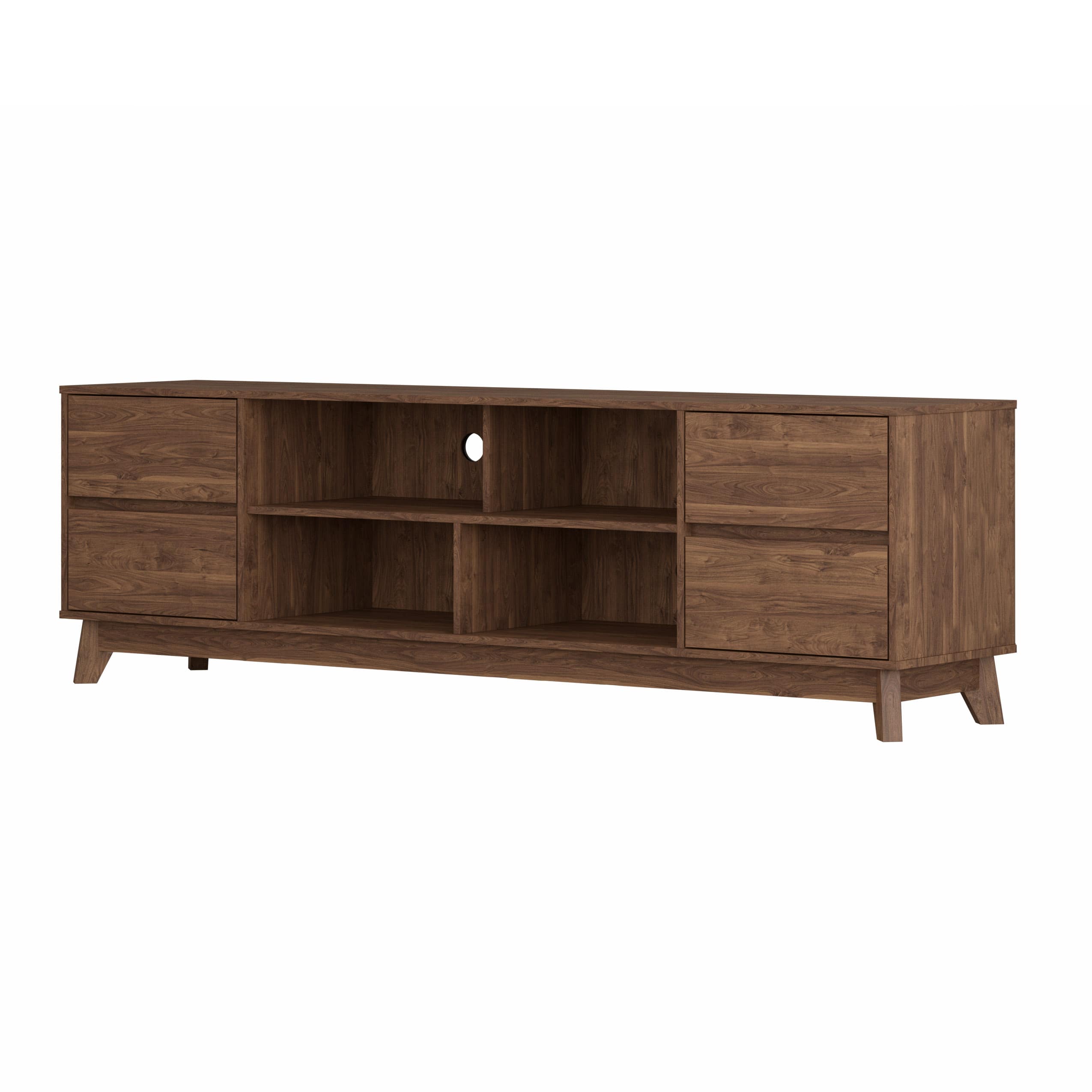 CorLiving - Hollywood Collection TV Stand with Open and Closed Shelves for Most TVs up to 85" - Brown - Image 5