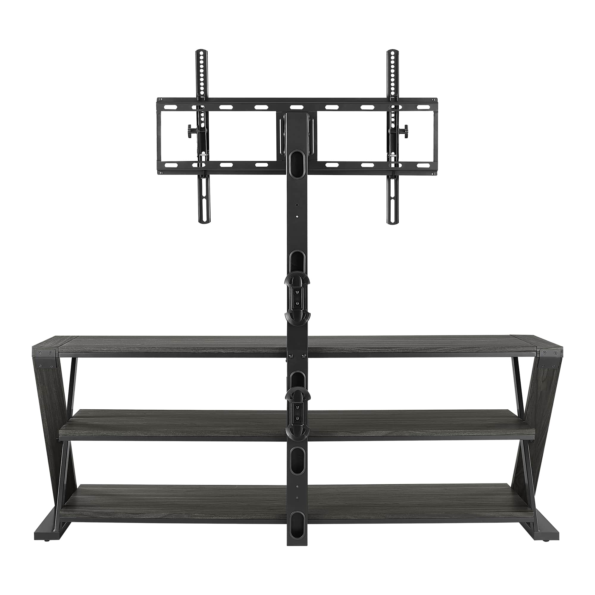 Insignia™ - 3-in-1 TV Stand for Most TVs Up to 70” - Charcoal Gray - Image 9