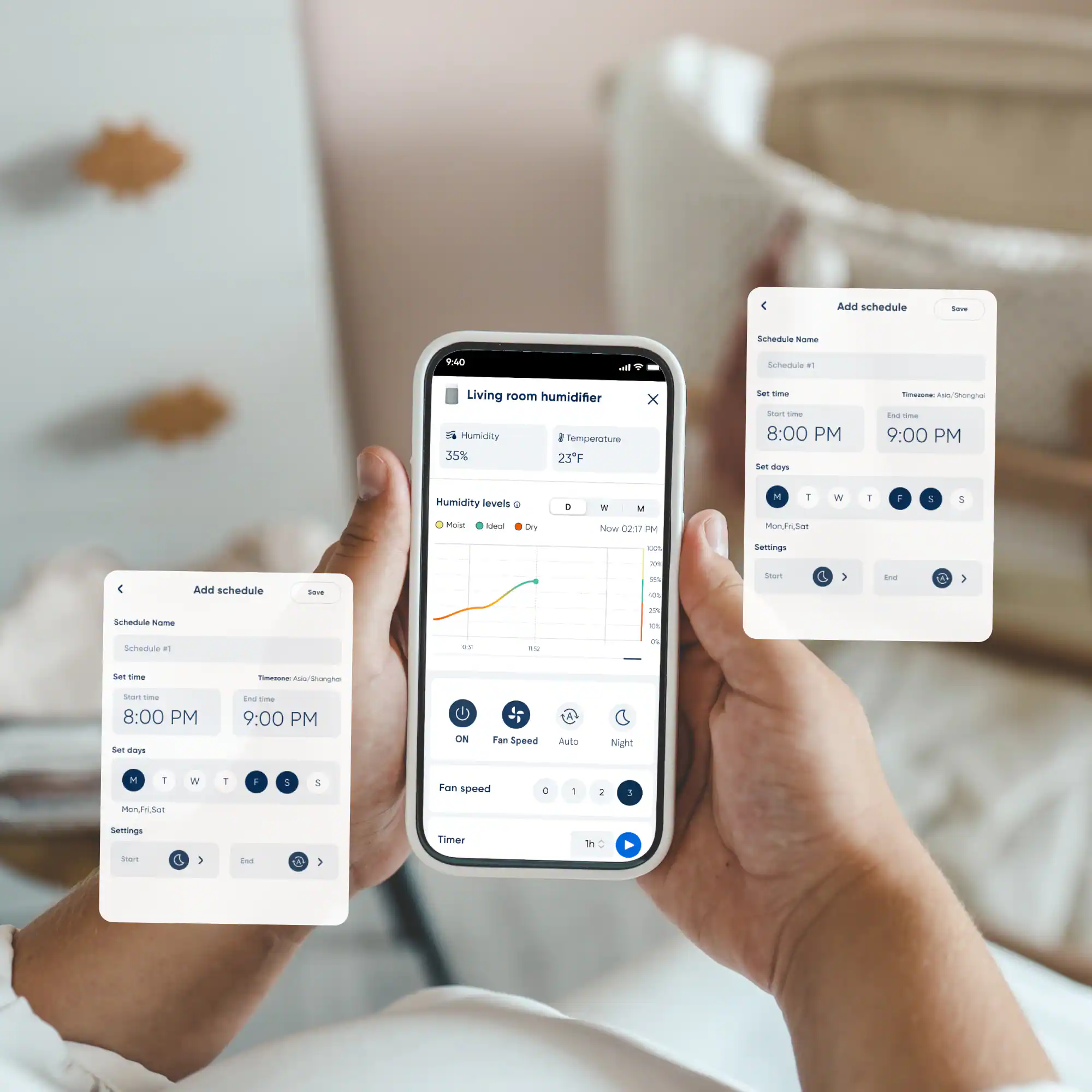 Blueair - InvisibleMist 0.9 gallon Evaporative Premium Smart Top-Fill Humidifier - White - Image 6