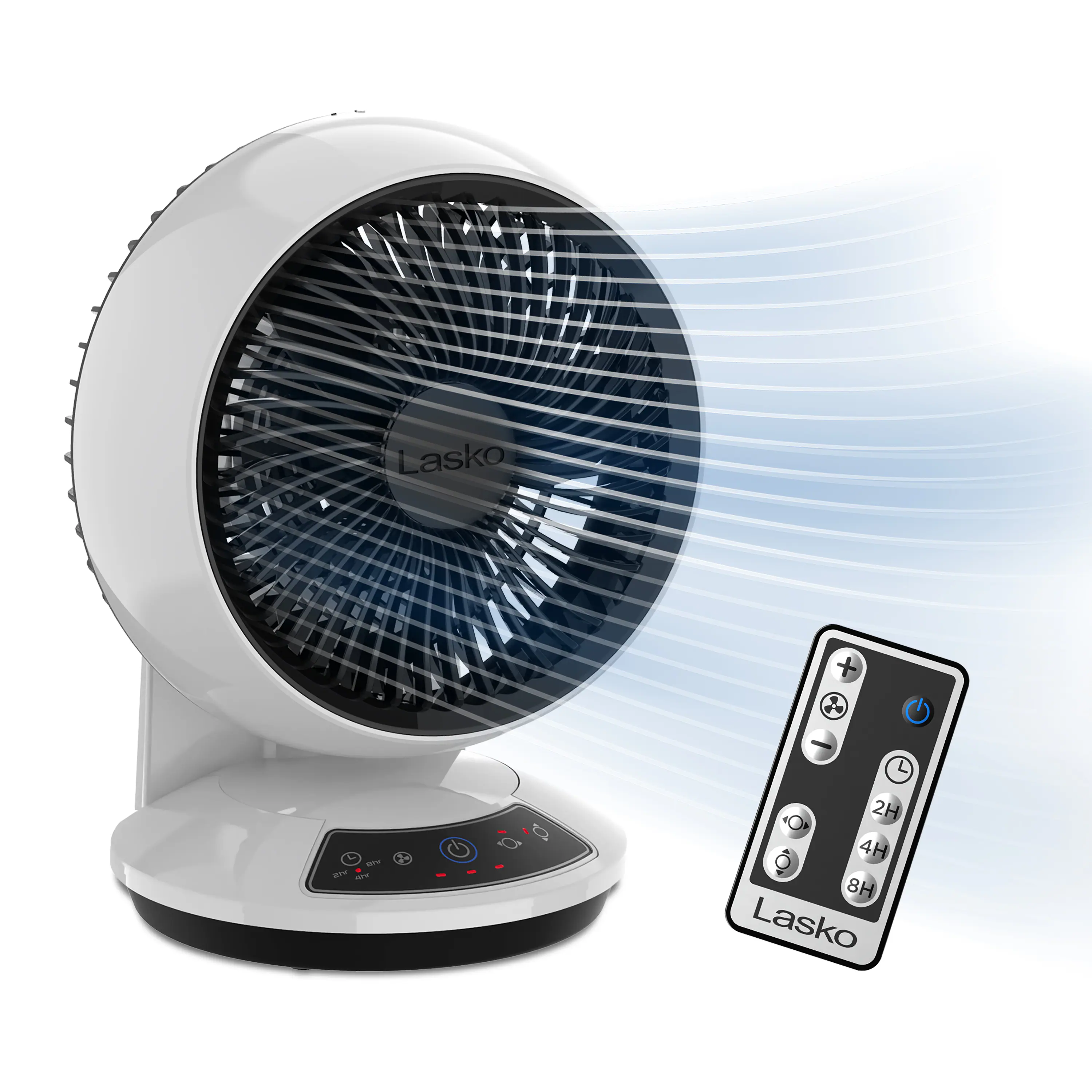 Lasko - Whirlwind Orbital Motion Air Circulator Fan with Timer and Remote Control - White