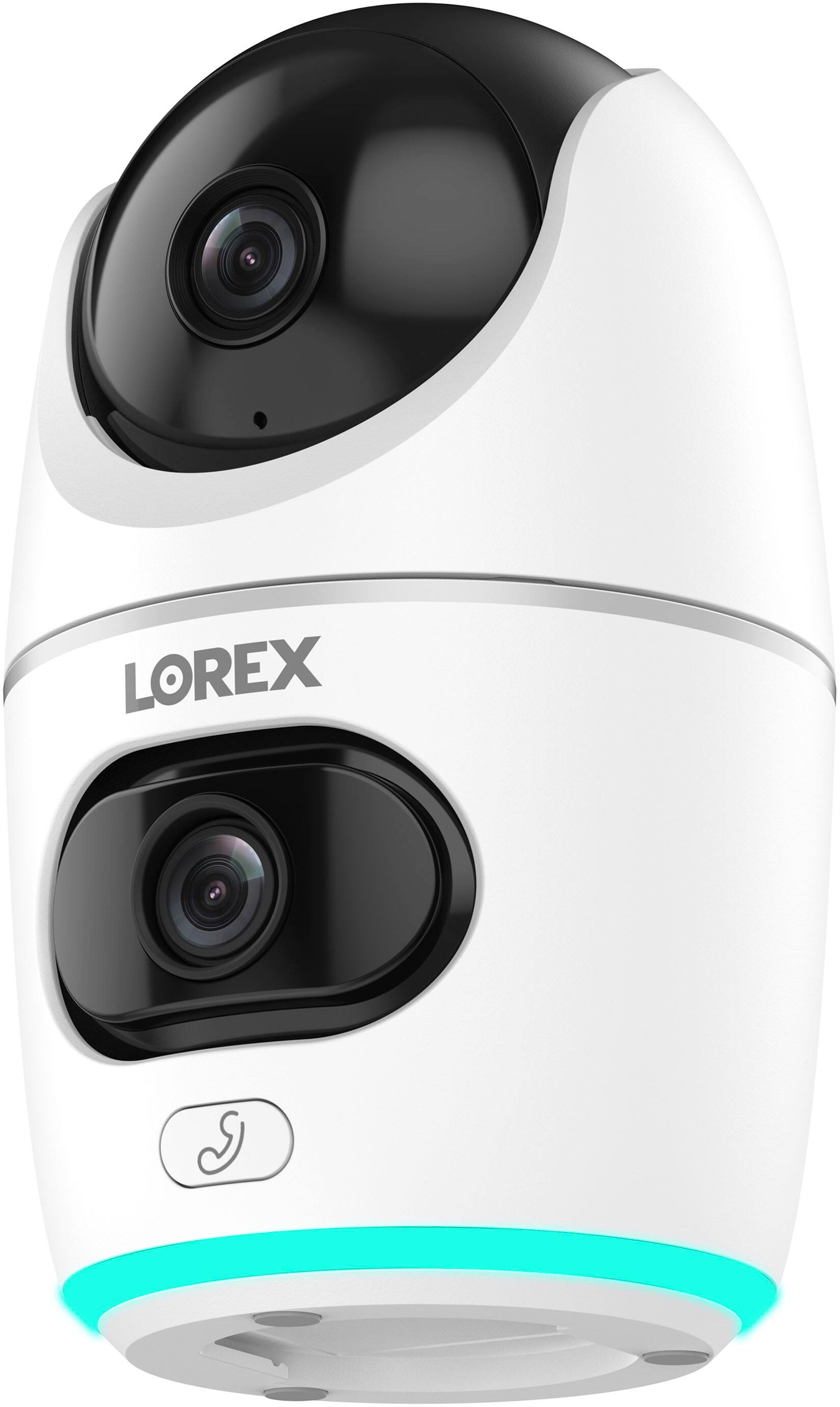 Lorex - 2K Dual Lens Indoor Pan-Tilt Wi-Fi Security Camera - White - Image 13