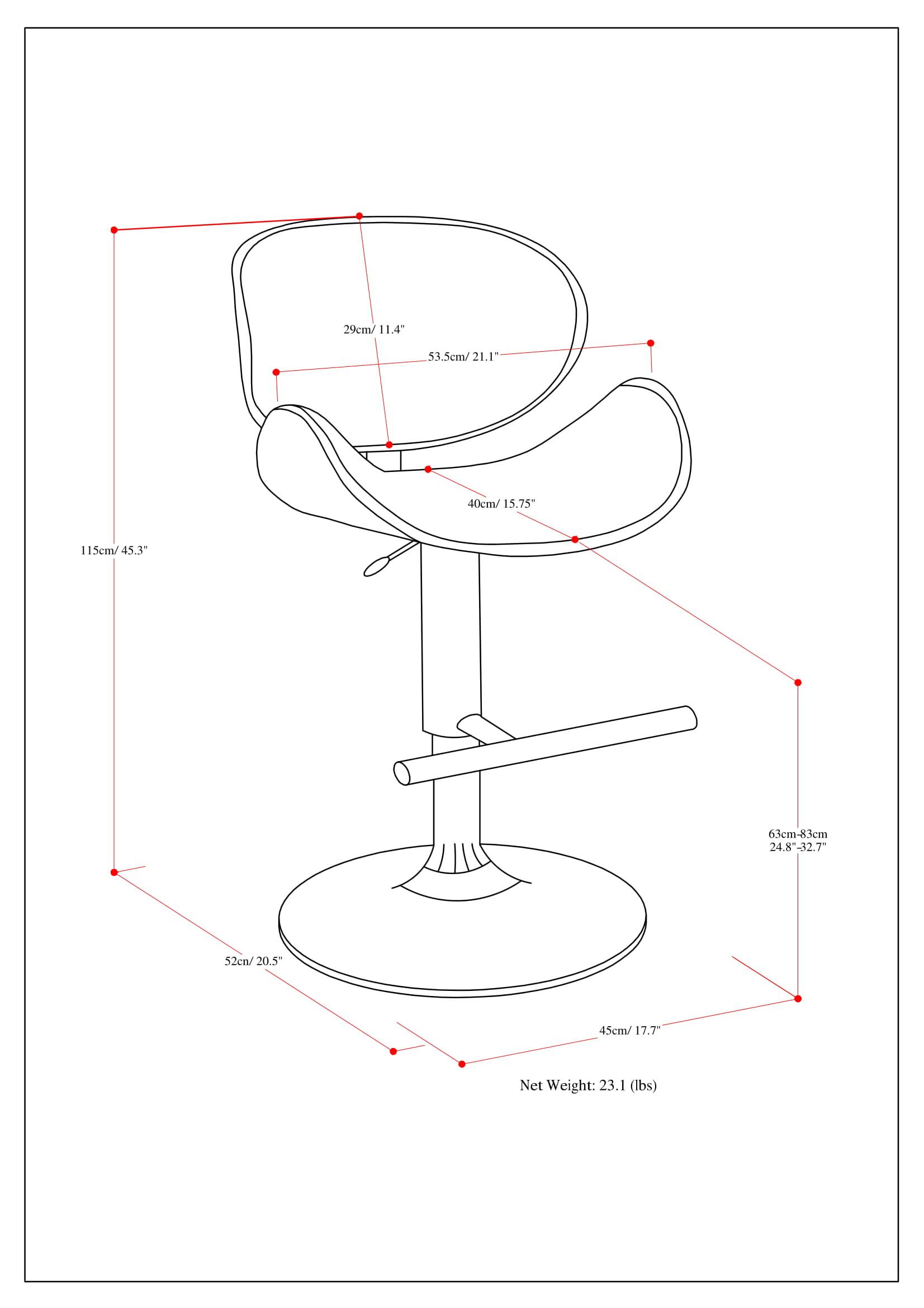 Simpli Home - Marana Bentwood Adjustable Height Gas Lift Bar Stool - Black - Image 9