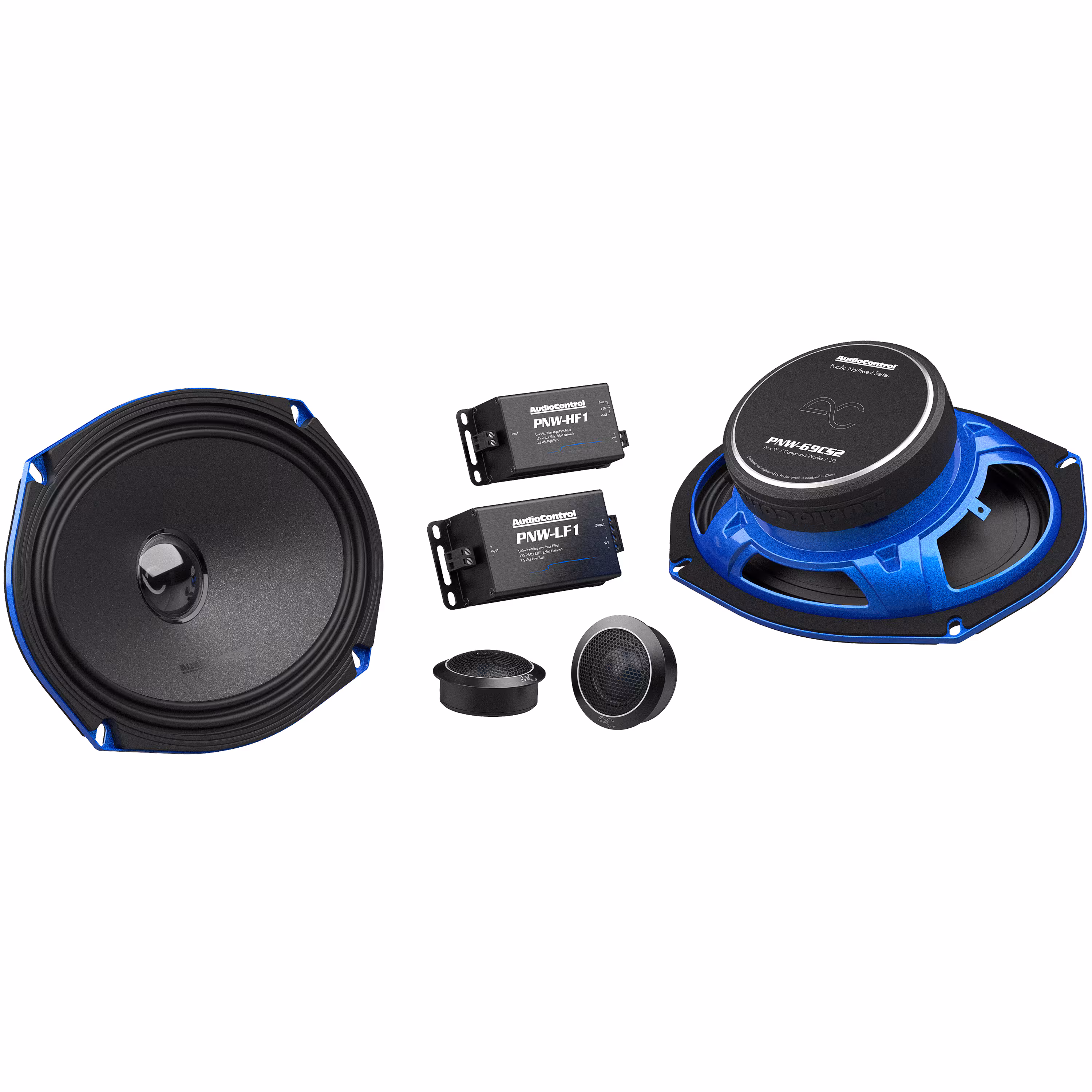 AudioControl - PNW Series 6" x 9” High-Fidelity Component Speakers (Pair) - Black/Blue