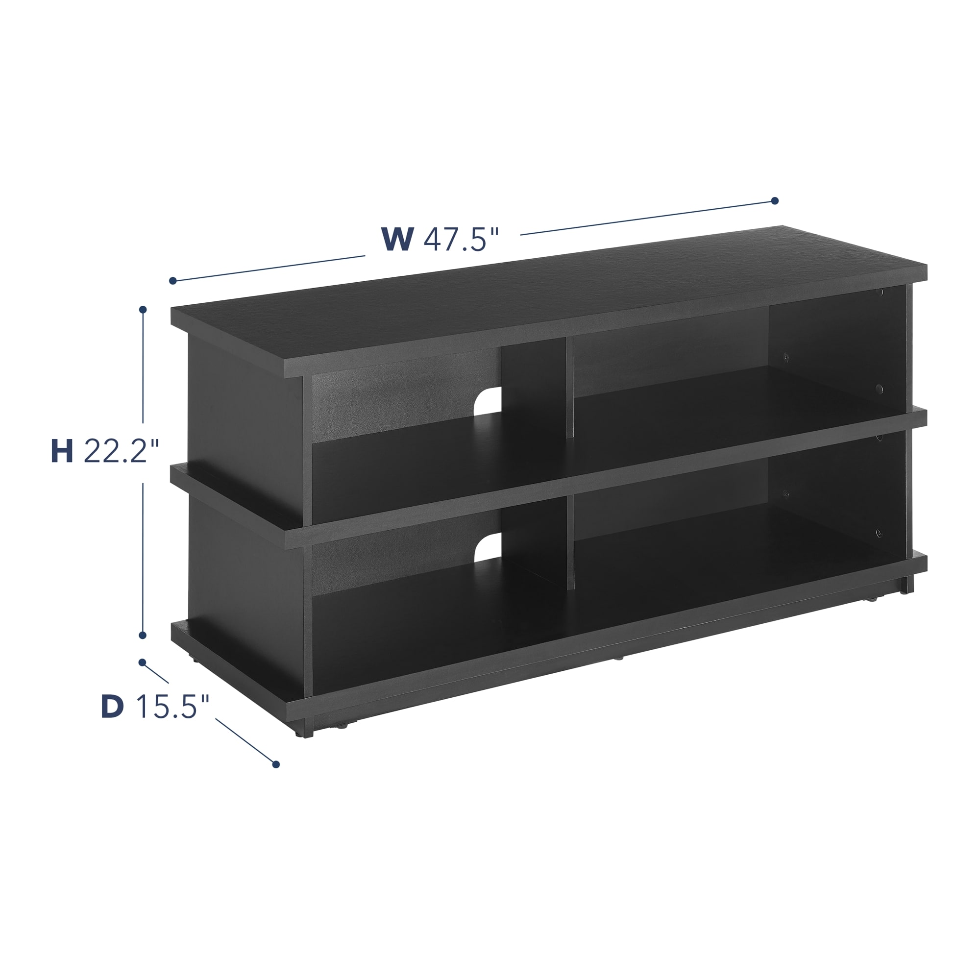 Insignia™ - TV Stand for Most TVs Up to 55” - Black - Image 6