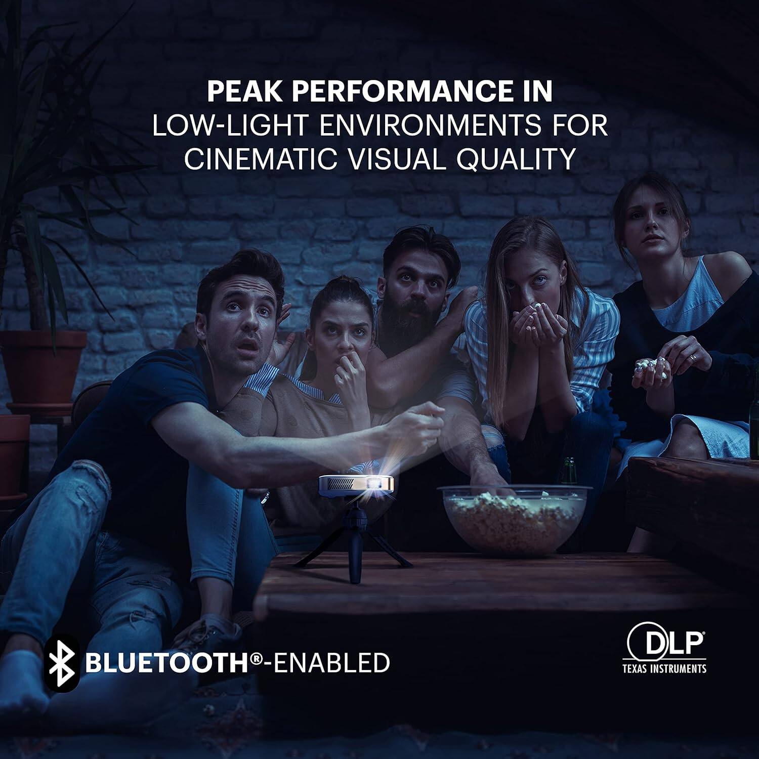 Kodak - Luma 400 Portable HD Smart Pico Projector, Wi-Fi, Bluetooth, HDMI & USB Small Mini Home Theater System Up to 150” - White - Image 7