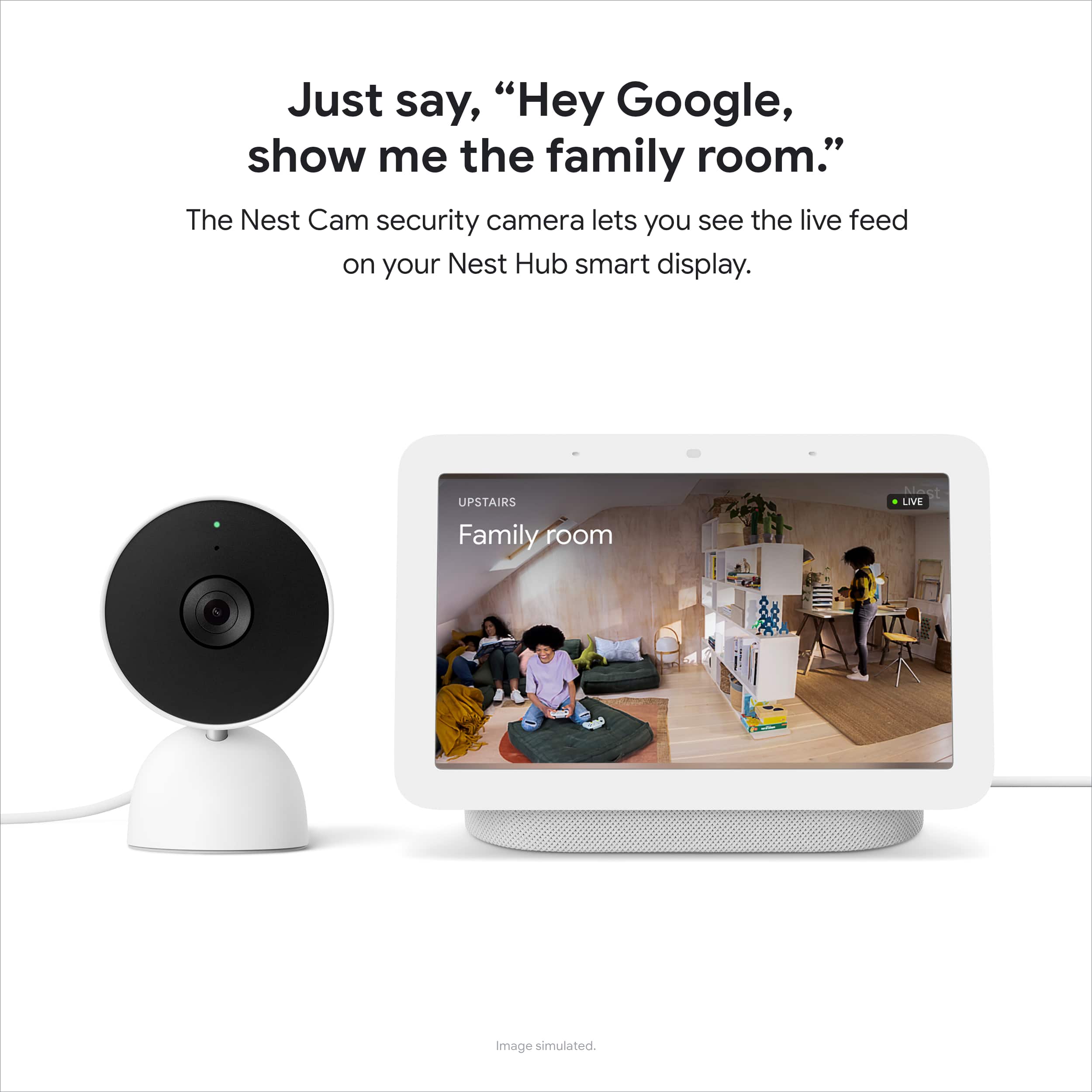 Google - Nest Cam Indoor Wired Security Camera - Snow - Image 8