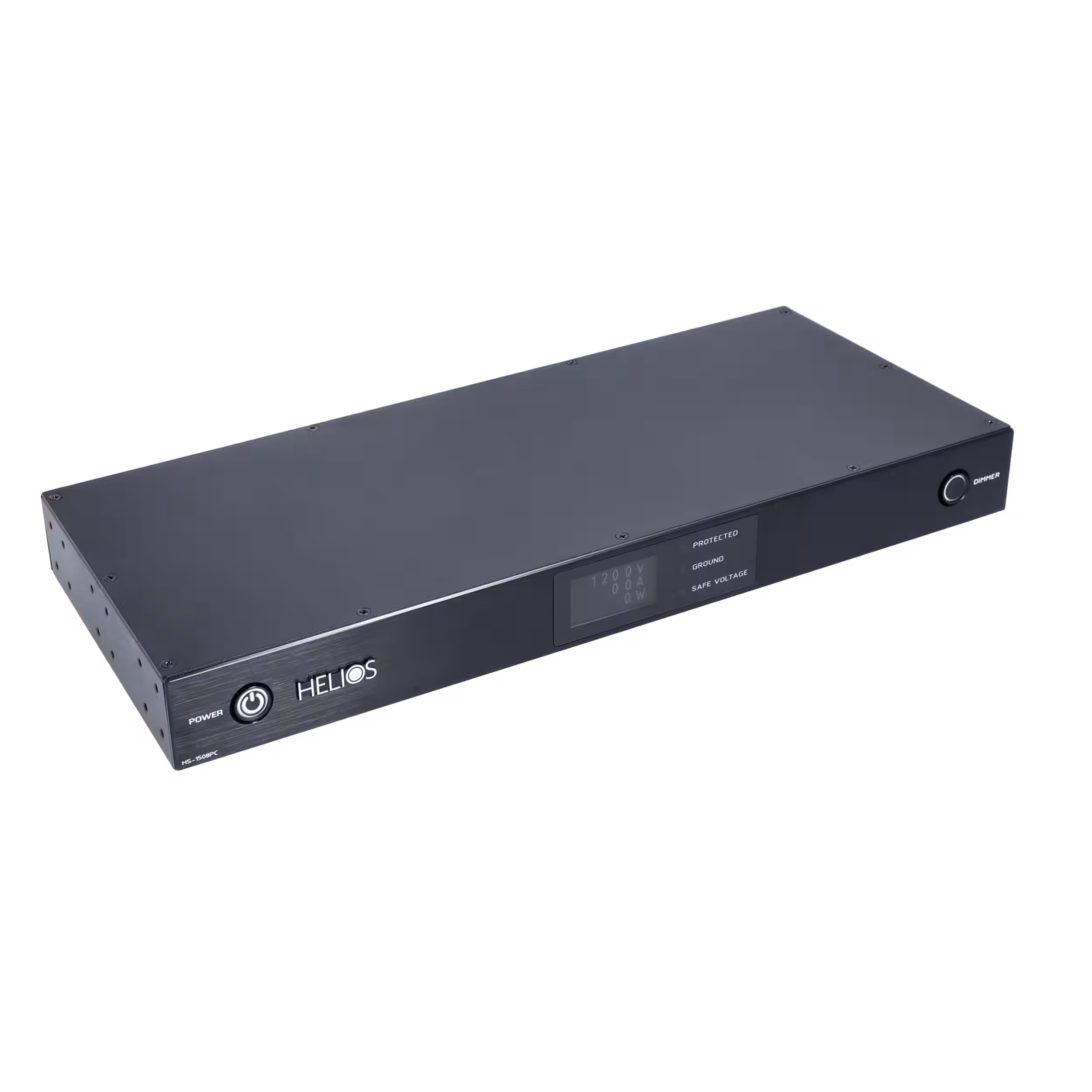 Ethereal - HELIOS 8-Outlet Unlimited Joules Surge Protector - Black Brushed Aluminum