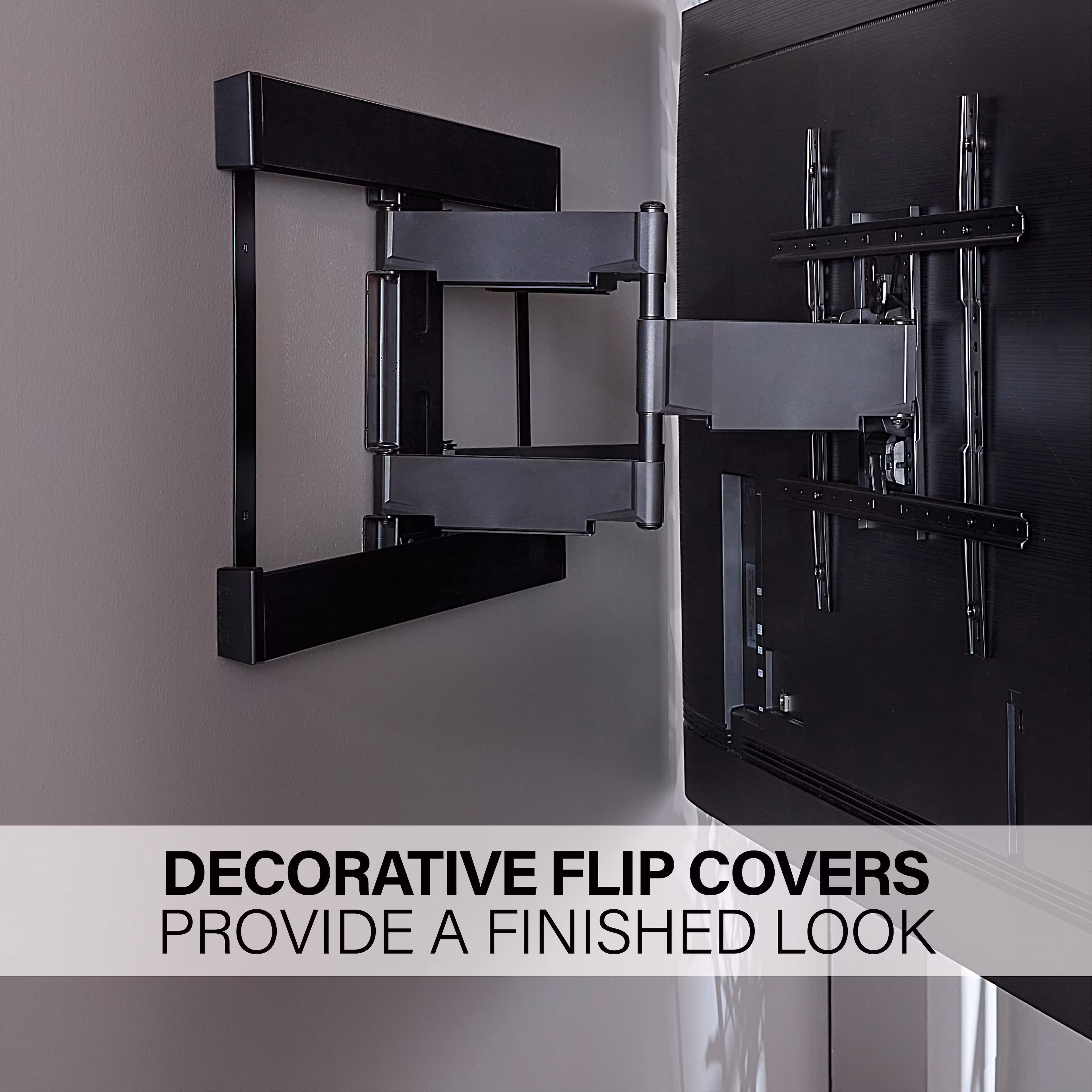 SANUS Elite - Super Slim Full-Motion TV Wall Mount for TVs 40"-90" - Low Profile - Sits 1.6" From the Wall With 20" of Extension - Black - Image 10