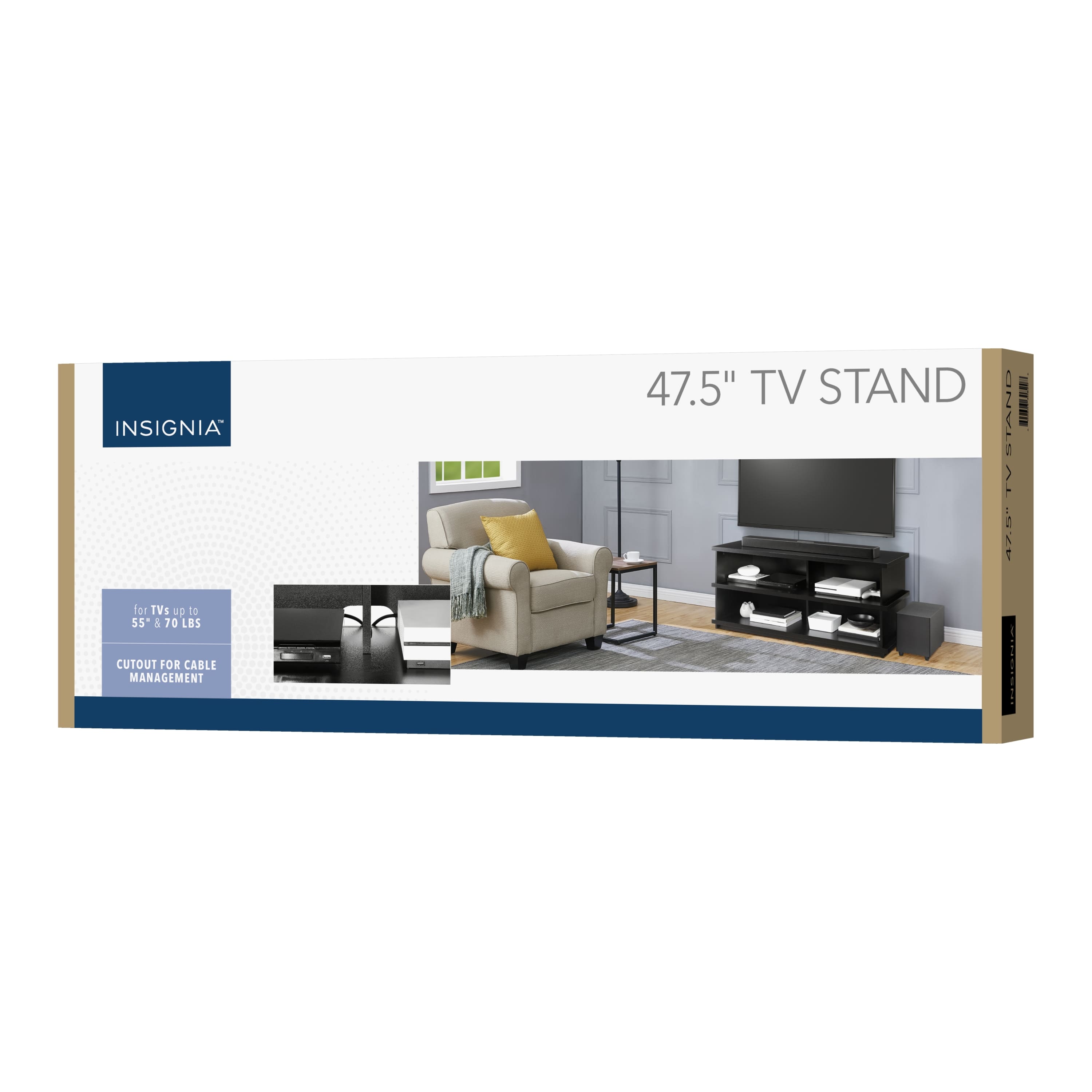 Insignia™ - TV Stand for Most TVs Up to 55” - Black - Image 9