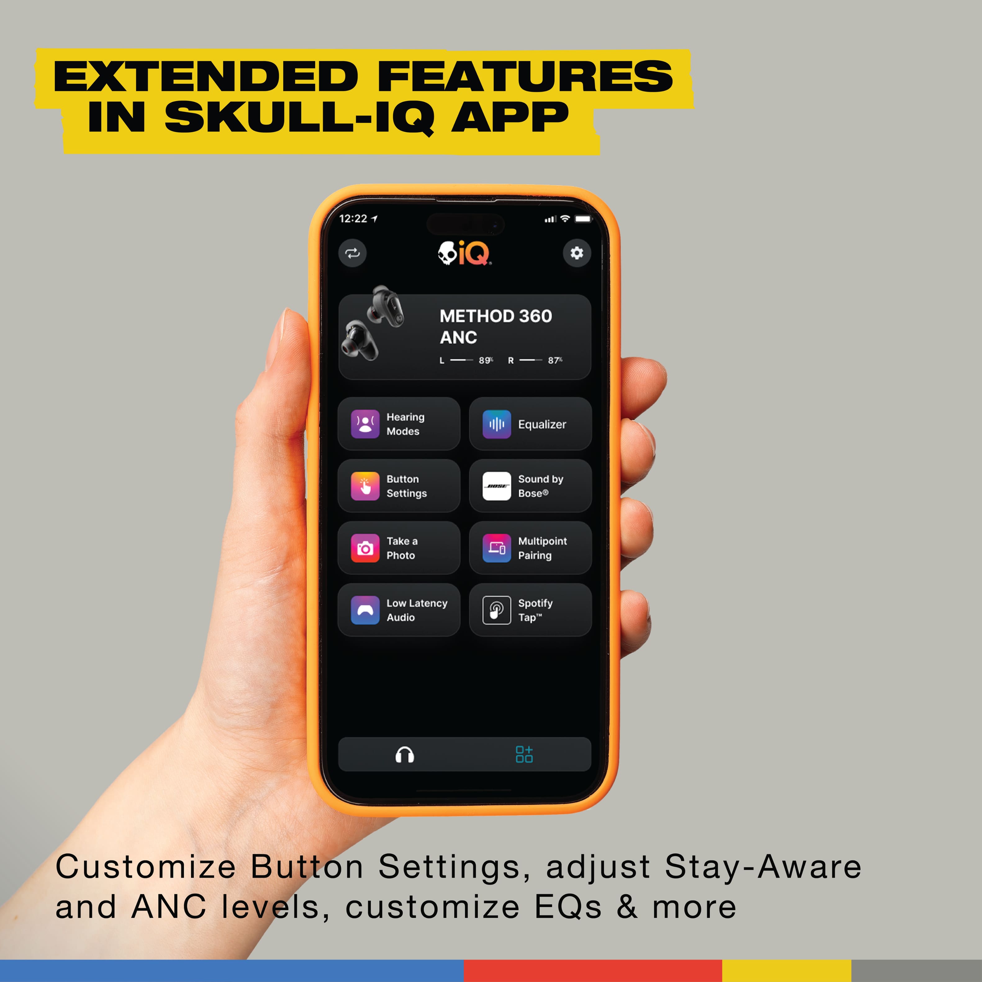 Skullcandy - Method 360 ANC True Wireless Noise Cancelling Earbuds - Bone - Image 4