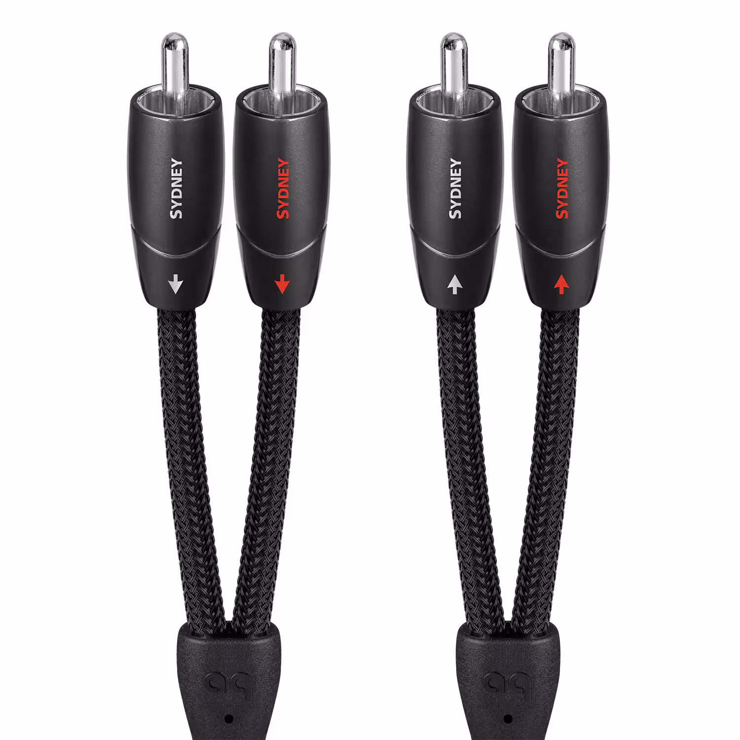 AudioQuest - Sydney RCA > RCA 4.9' Analog Audio Interconnect Cable - Dark Gray on Black