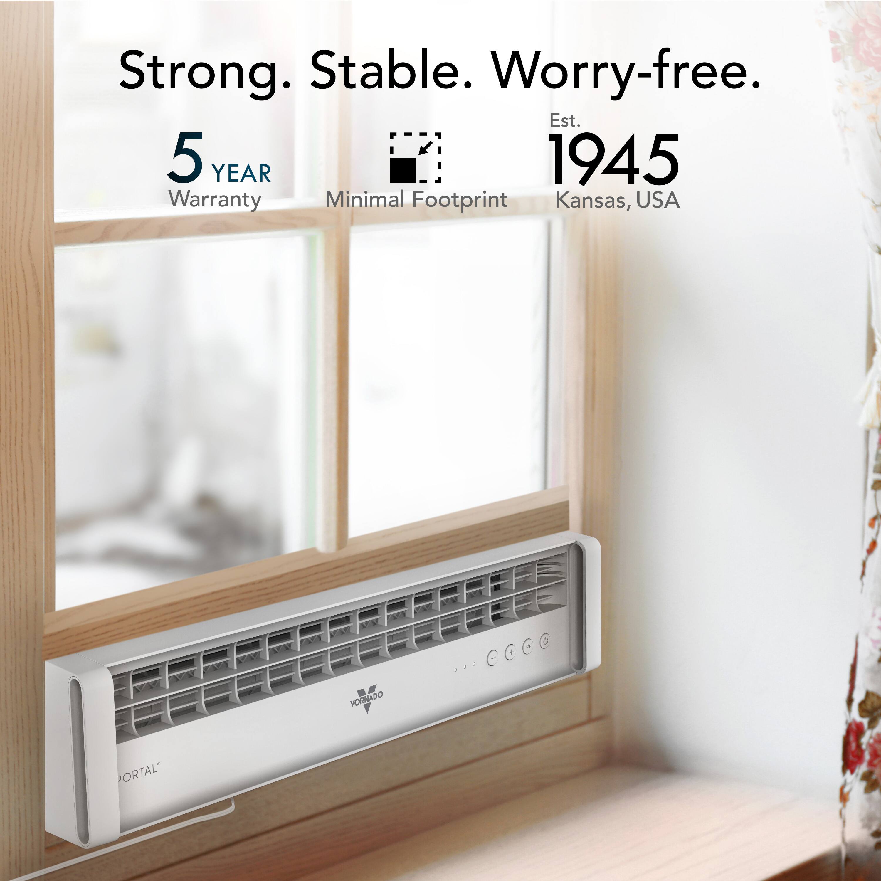 Vornado - PORTAL Window Fan with Reversible Exhaust, Weather Resistant Case - White - Image 4