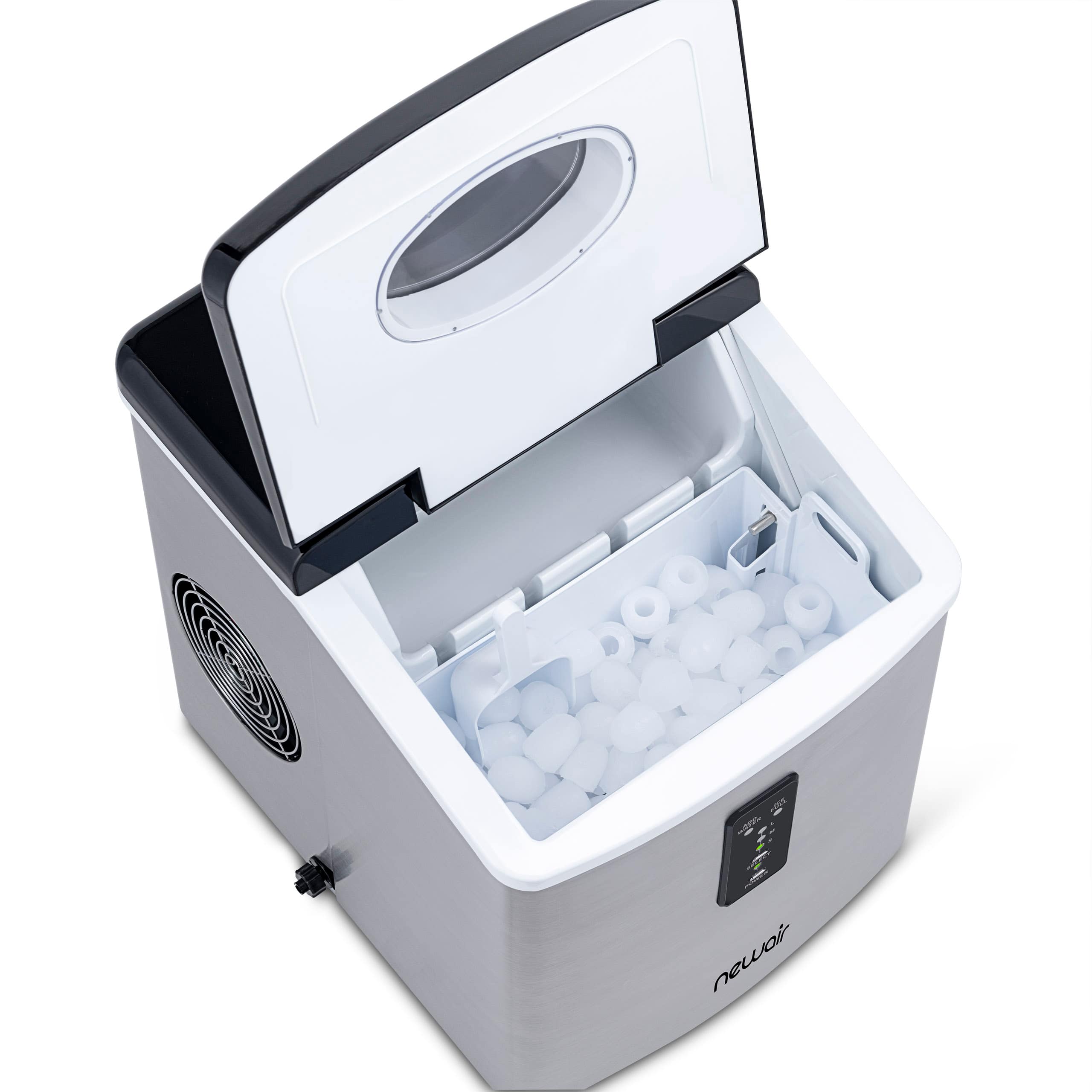 NewAir - 12" 28-lb Portable Bullet Ice Maker with 3 Ice Sizes - Stainless steel - Image 11