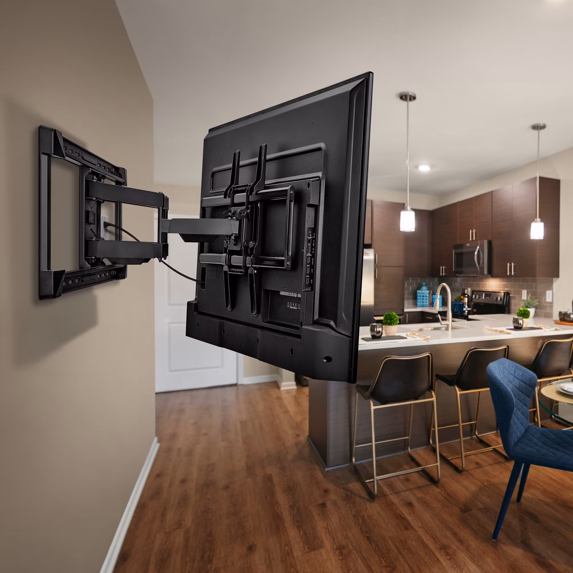 Insignia™ - Full-Motion TV Wall Mount for Most 42"–90" TVs — Extends 22" - Black - Image 9