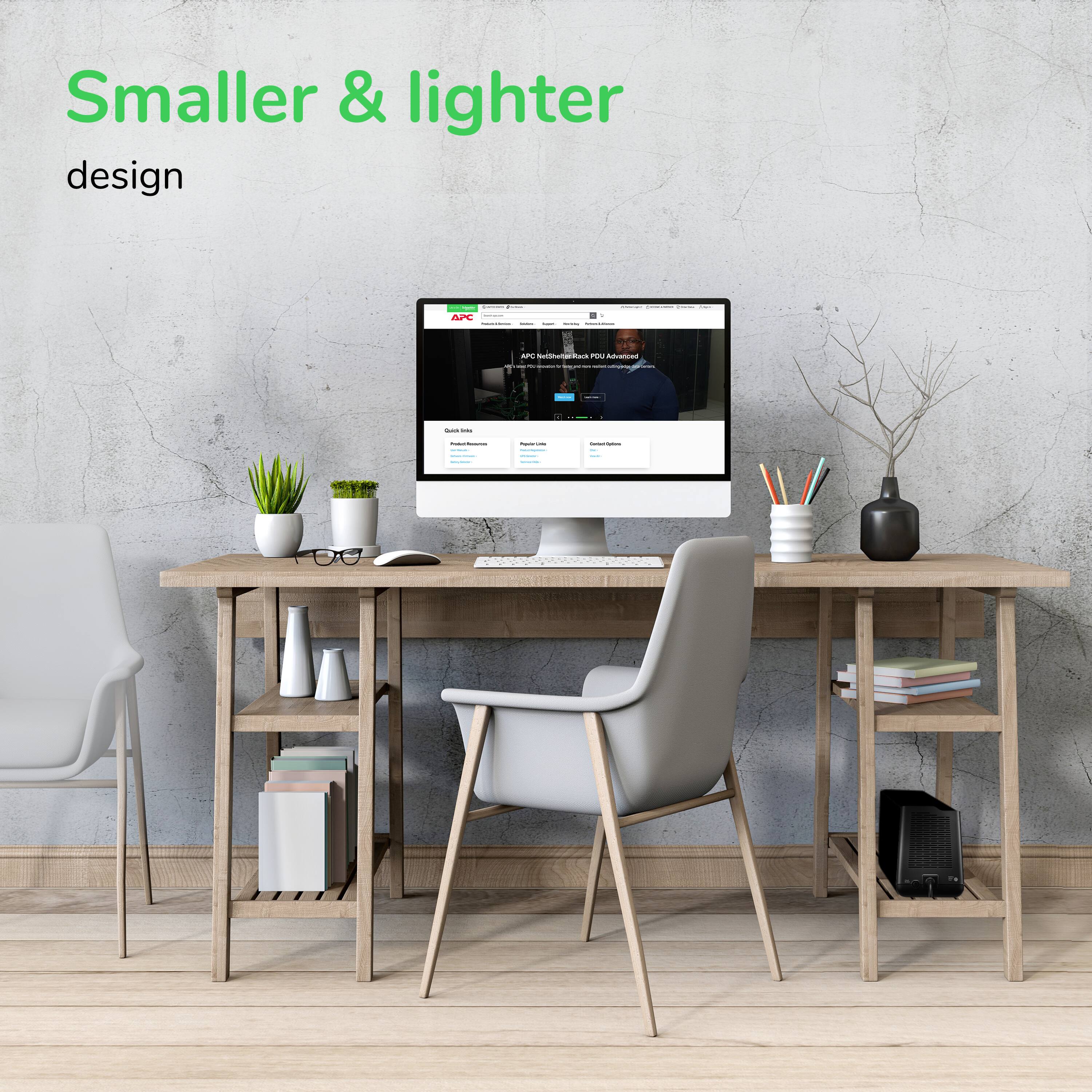 APC - Back-UPS 425VA, 120V, 6 NEMA outlets (2 surge) - Black - Image 5