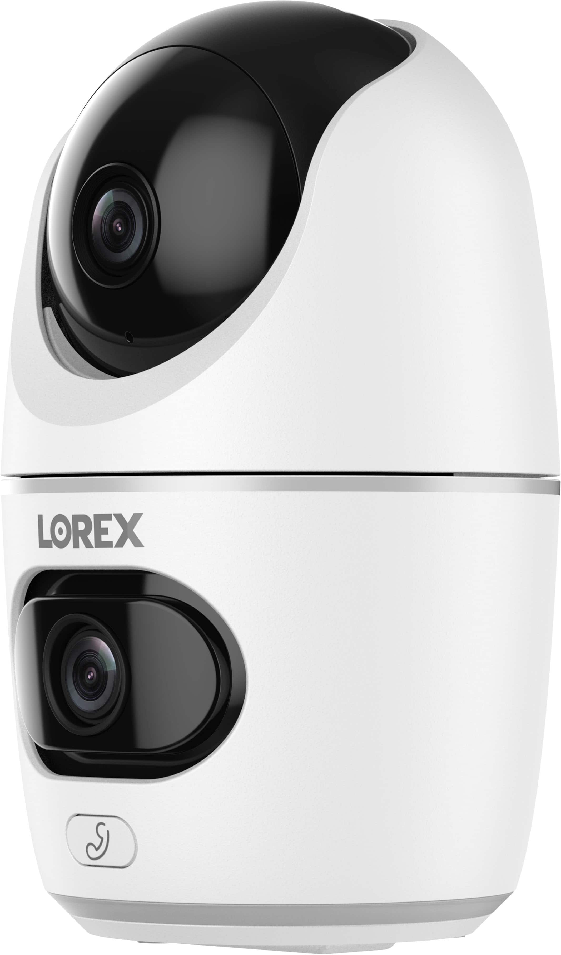 Lorex - 2K Dual Lens Indoor Pan-Tilt Wi-Fi Security Camera - White - Image 9