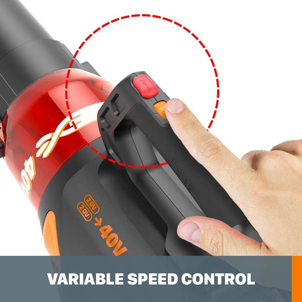 WORX - 40V 13" Cordless Grass Trimmer & Leaf Blower Combo Kit (2 x 2.0 Ah Batteries & 1 x Charger) - Black - Image 10