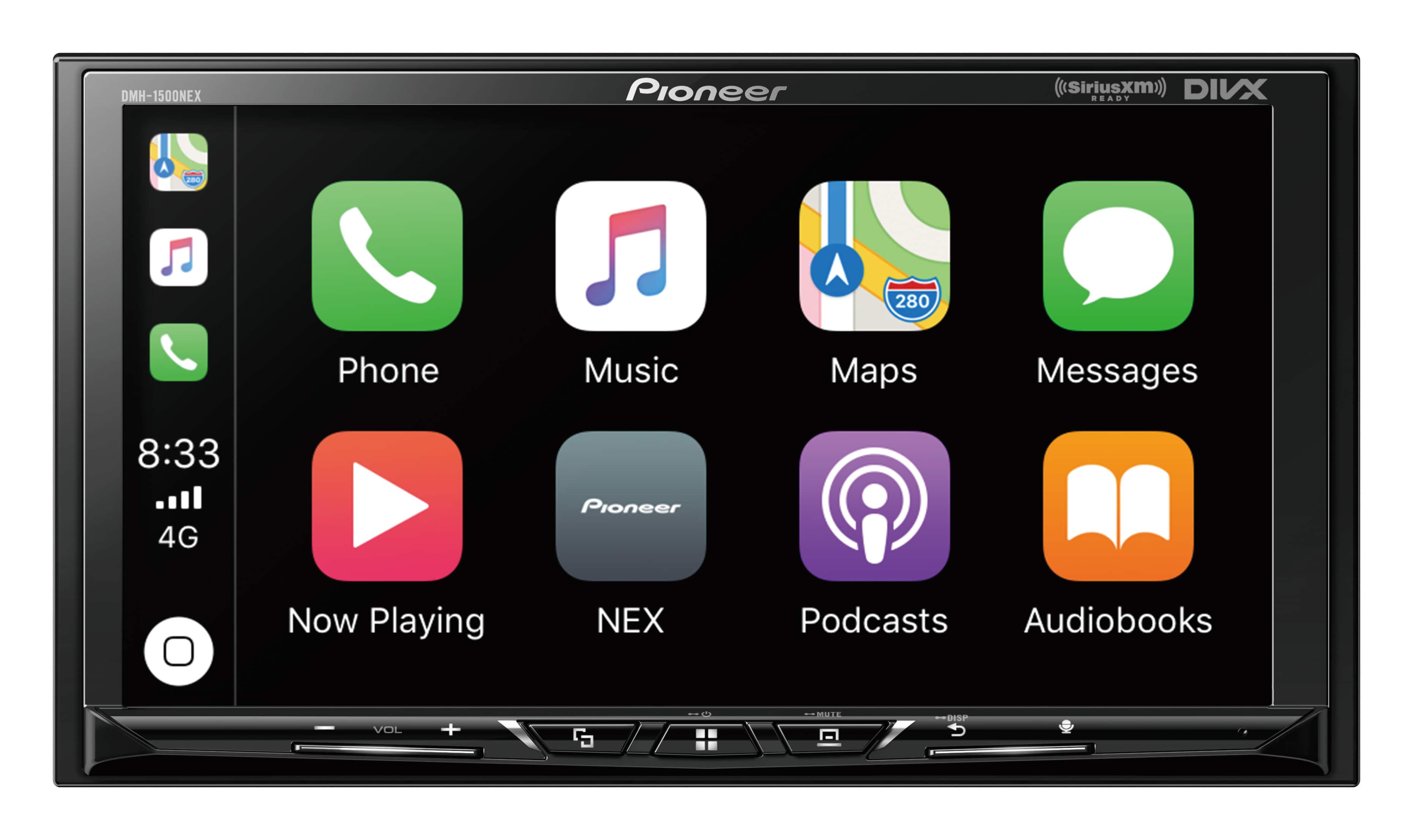 Pioneer - 7" Android Auto and Apple CarPlay Bluetooth Digital Media (DM) Receiver - Black