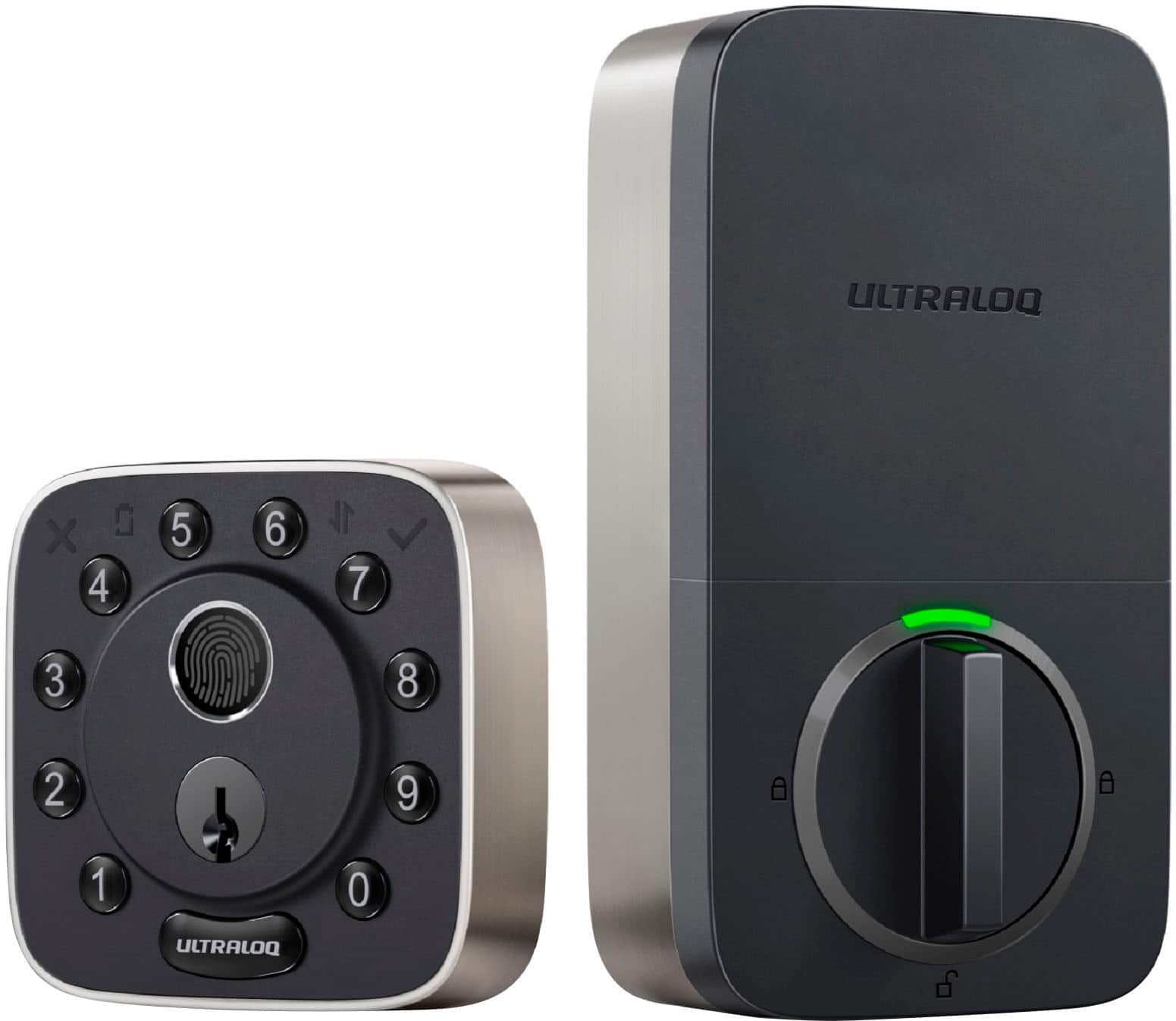 Ultraloq - Bolt Fingerprint WiFi Smart Lock (Apple Home) - Black