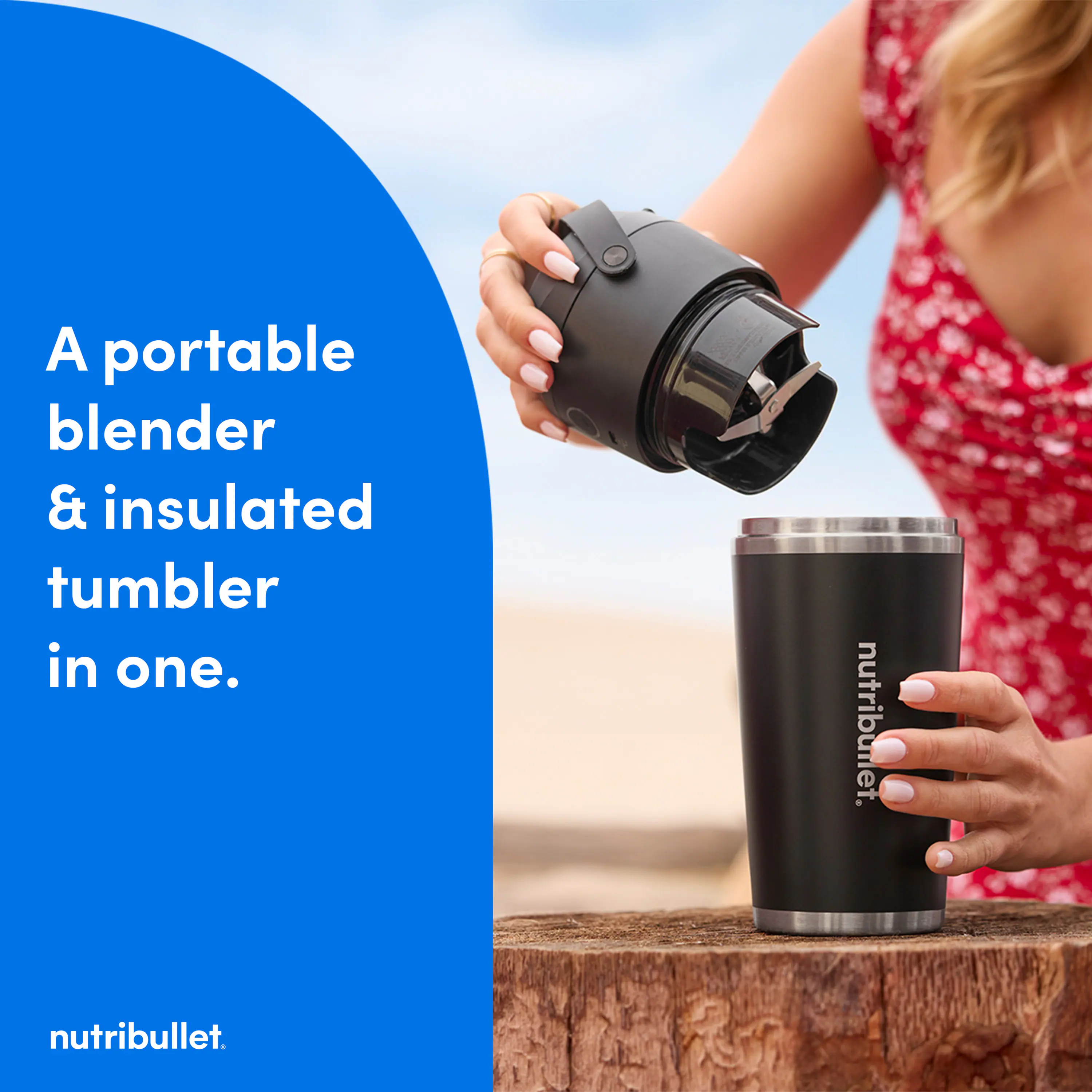 NutriBullet - Flip Insulated Portable Blender - Black - Image 2
