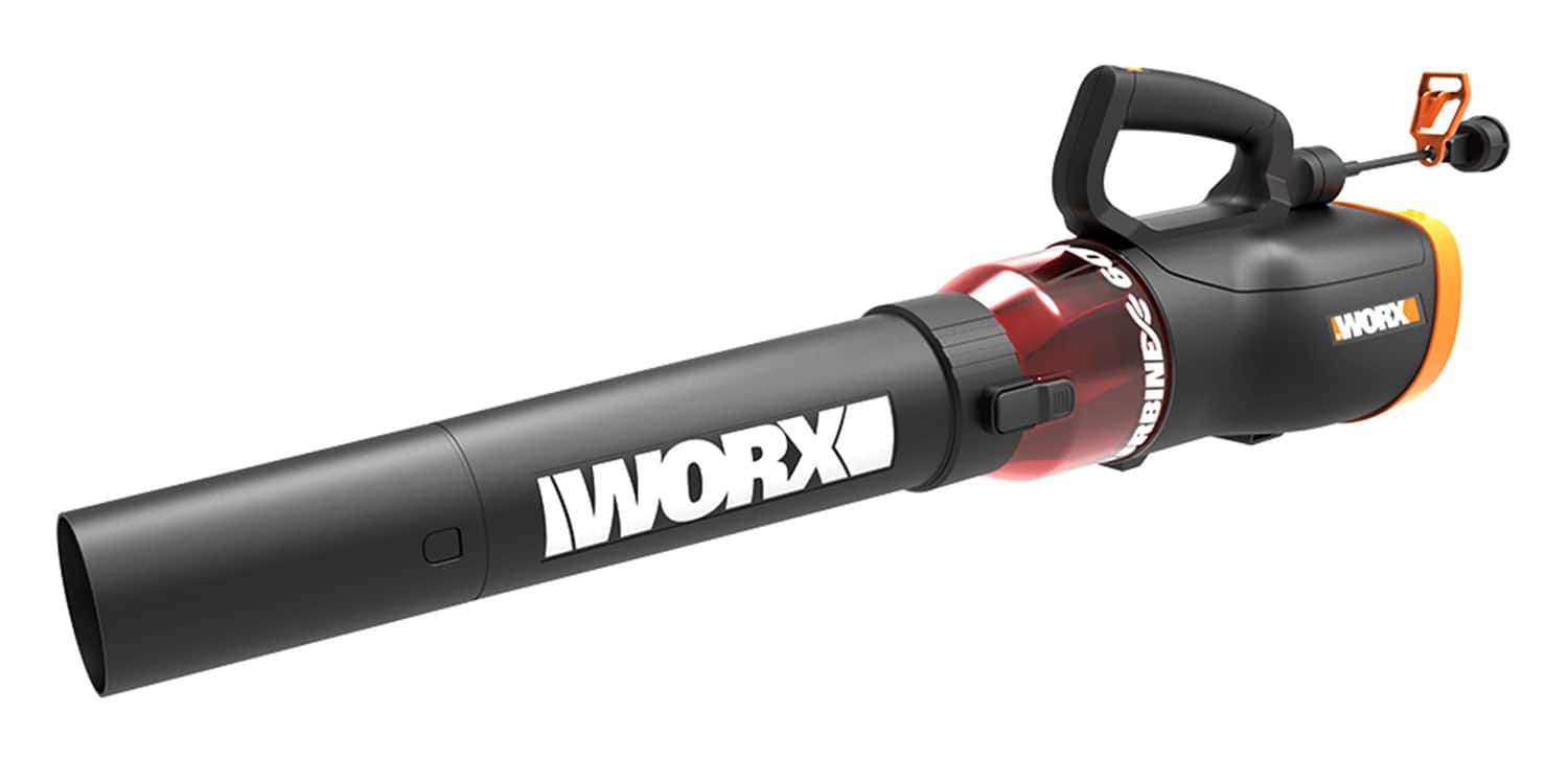 WORX - 12 Amp TURBINE 110 MPh 600 CFM Electric Leaf Blower - Black