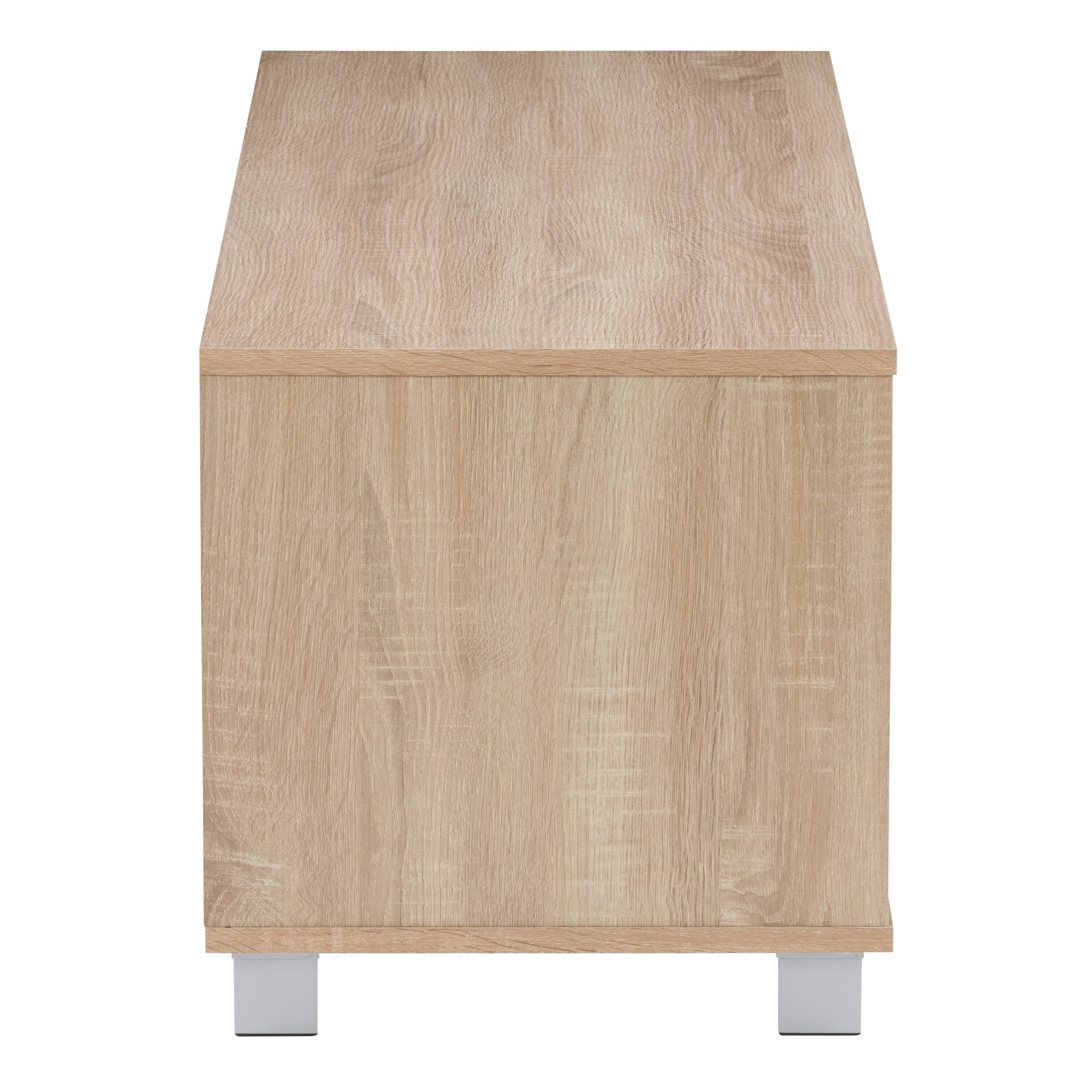 CorLiving - Hollywood Wood Grain TV Stand with Doors for Most TVs up to 55" - White and Brown - Image 10